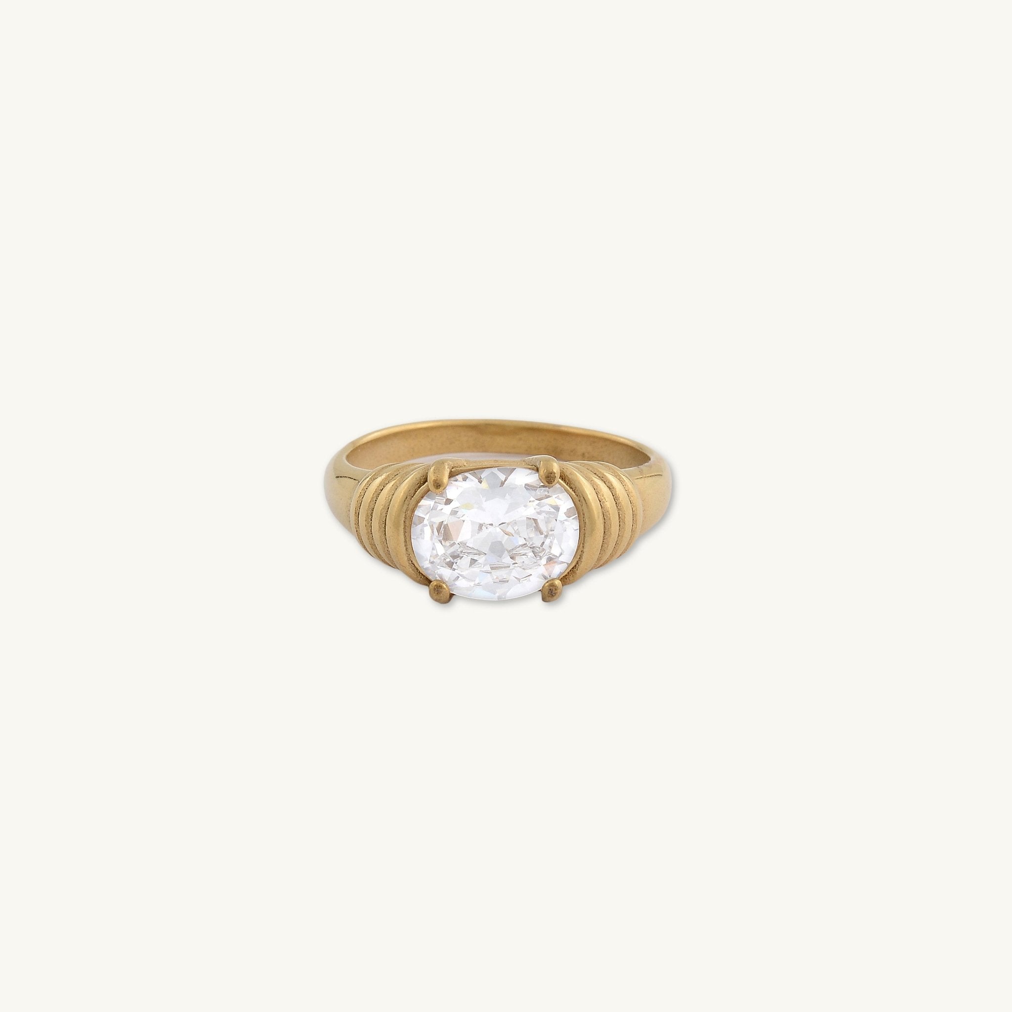 Skyler Oval Vintage Statement Ring - Camile & Stone