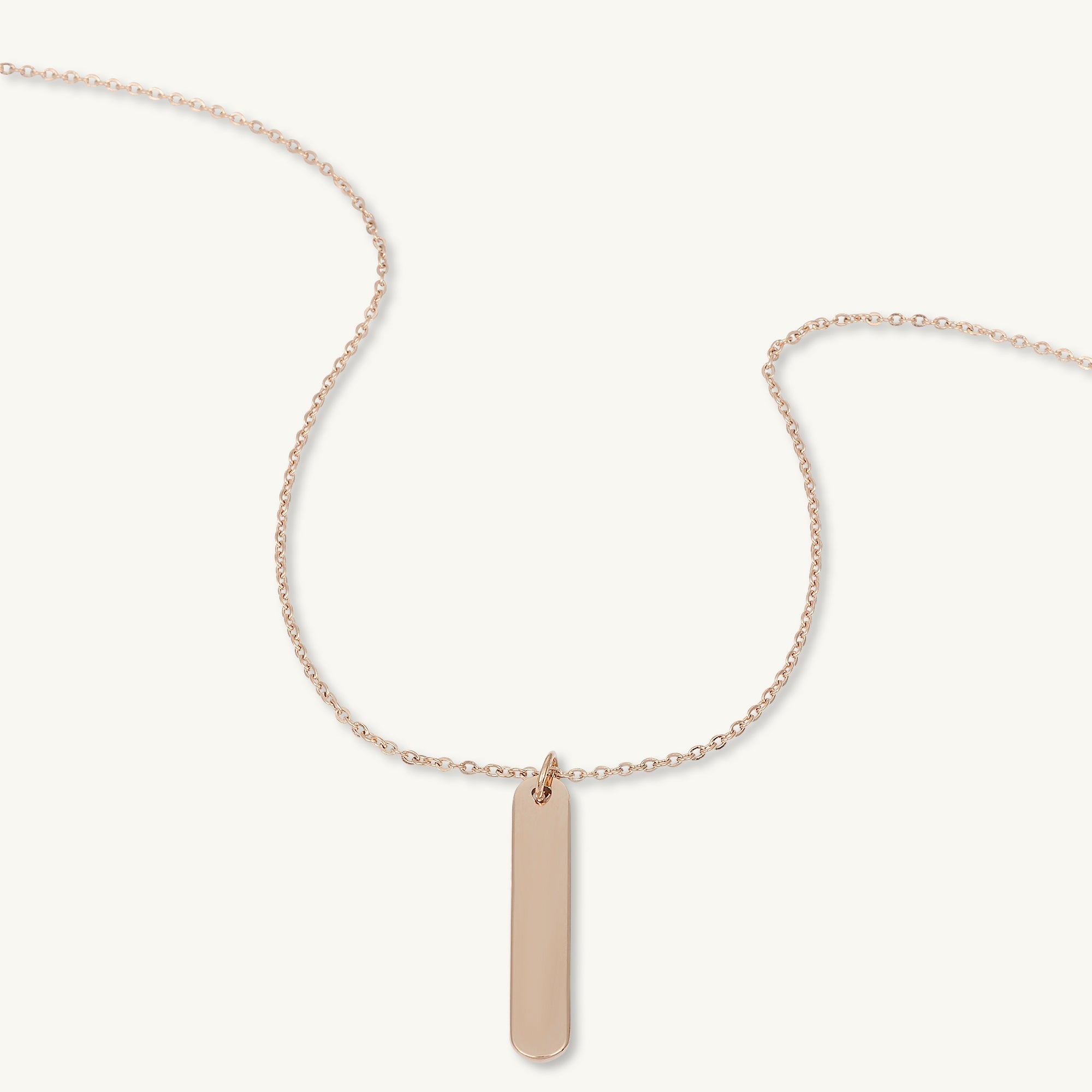 Slim Dog Tag Engraved Personalised Necklace - Camile & Stone