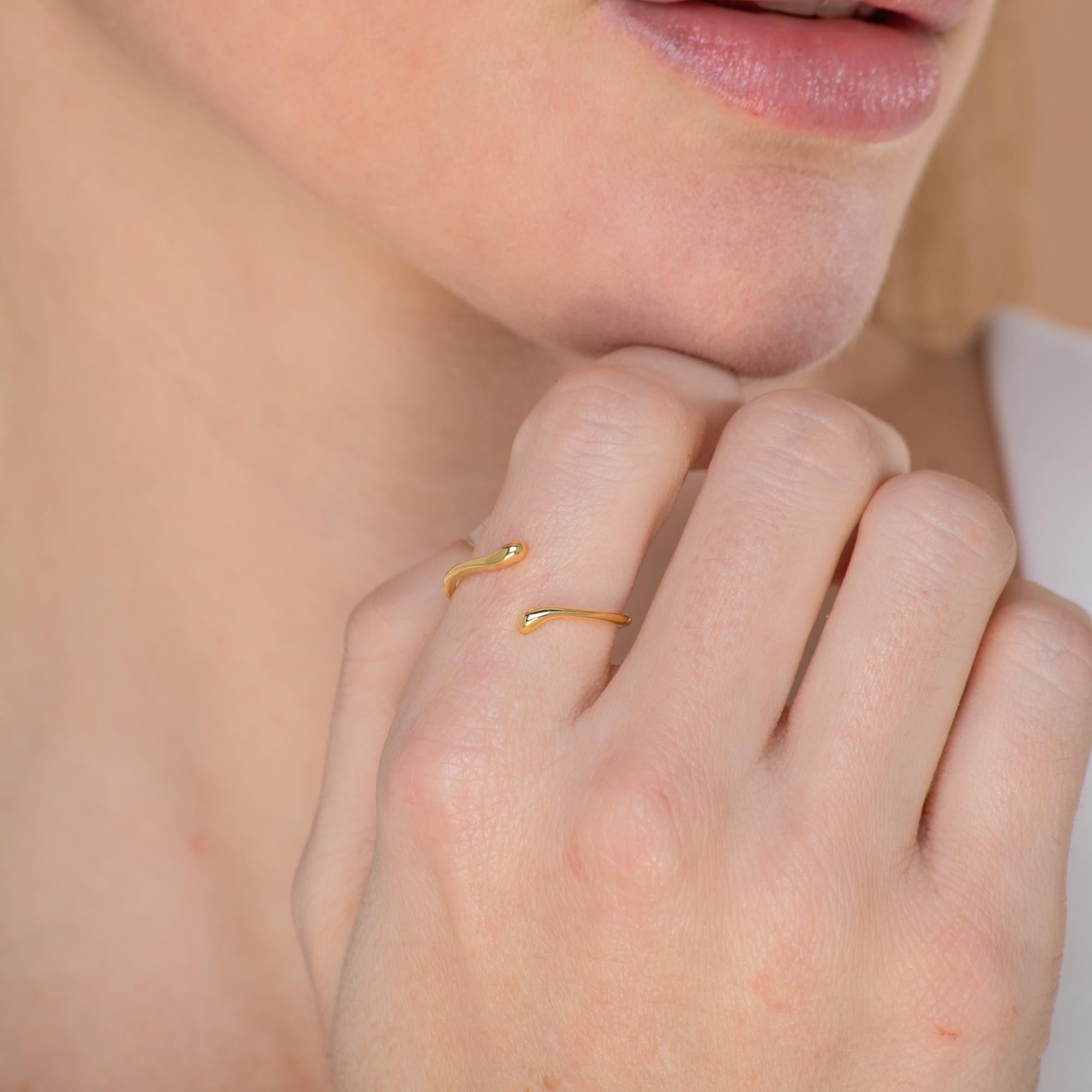 Snake Open Adjustable Ring - Camile & Stone