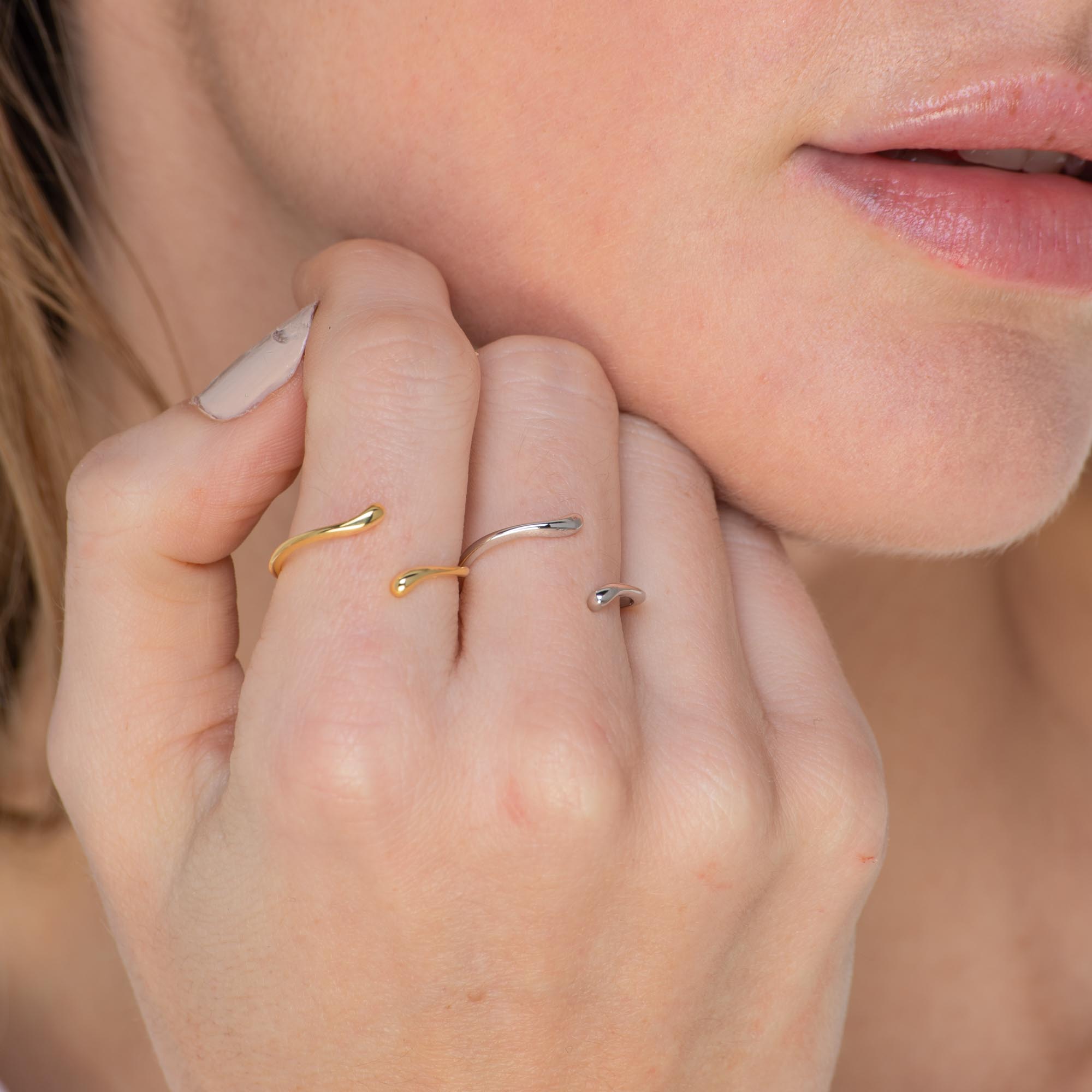 Snake Open Adjustable Ring - Camile & Stone