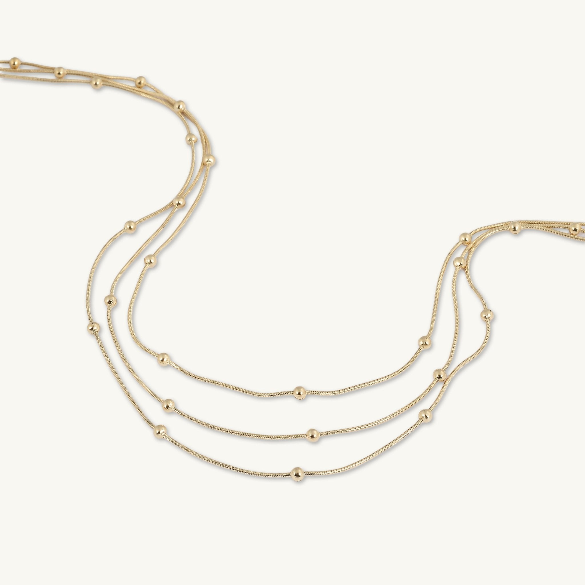 Snake Satellite Triple Layering Necklace - Camile & Stone