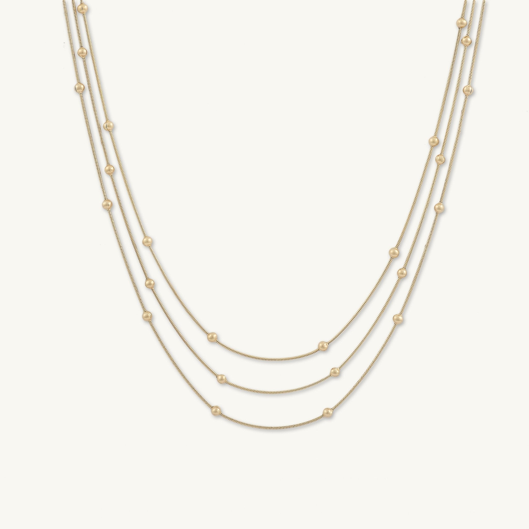 Snake Satellite Triple Layering Necklace - Camile & Stone
