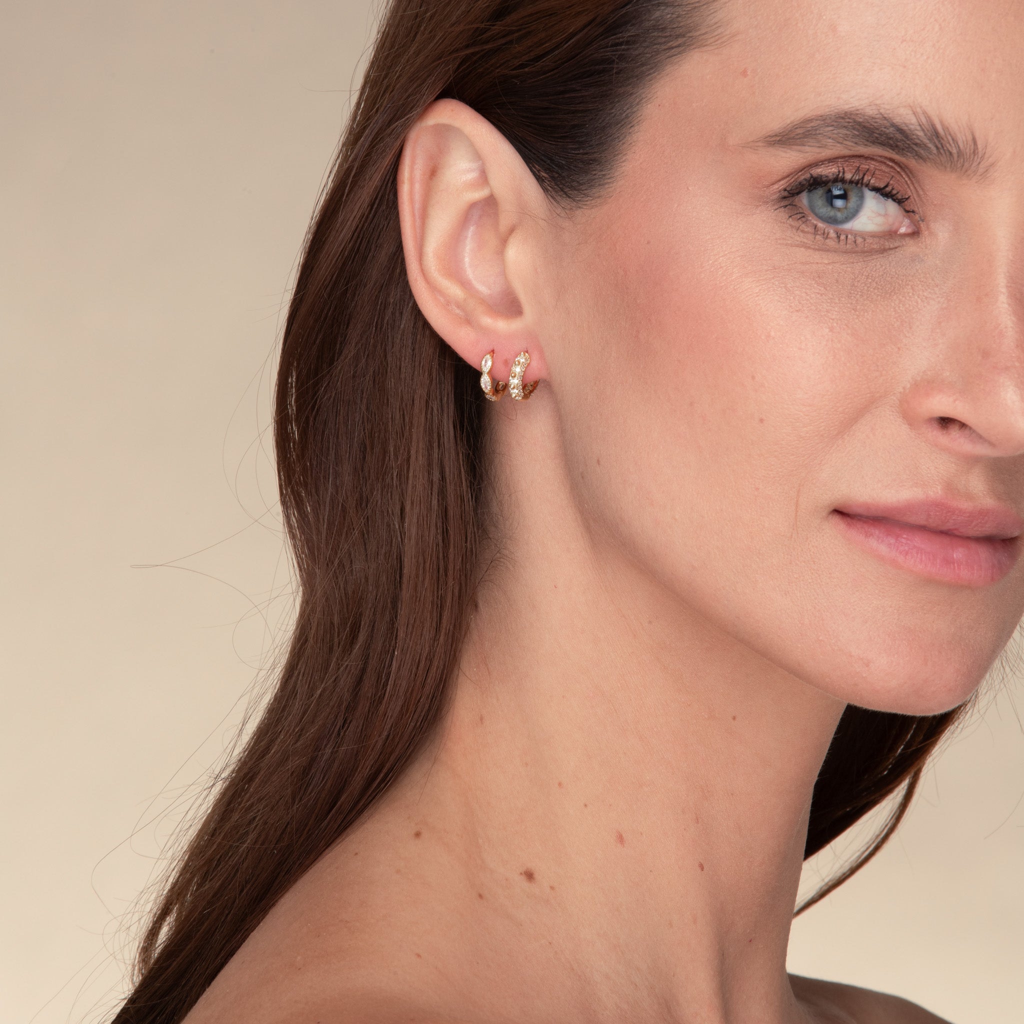 Spike Zirconia Huggie Earrings - Camile & Stone