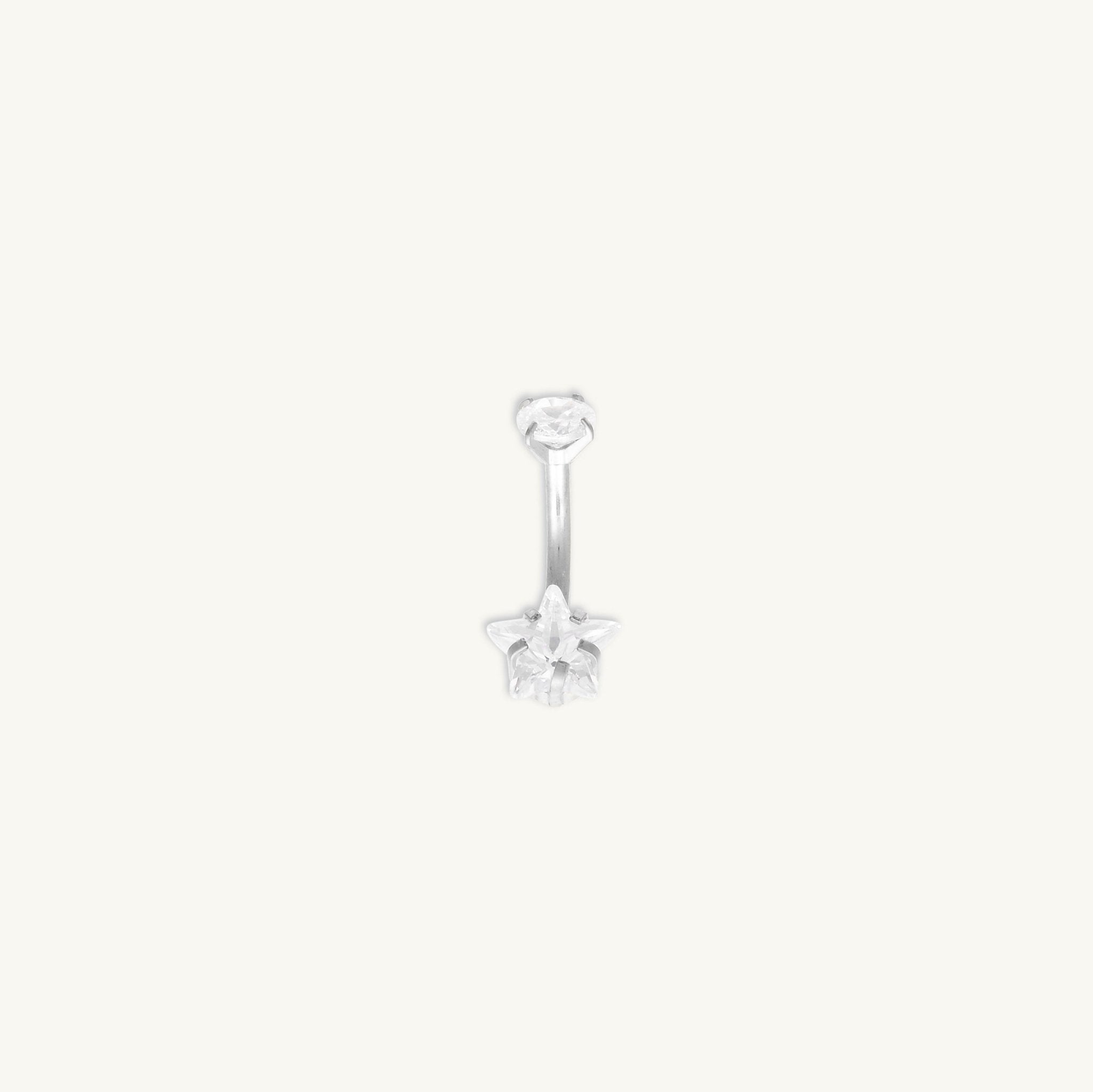 Star Sapphire Titanium Belly Ring - Camile & Stone