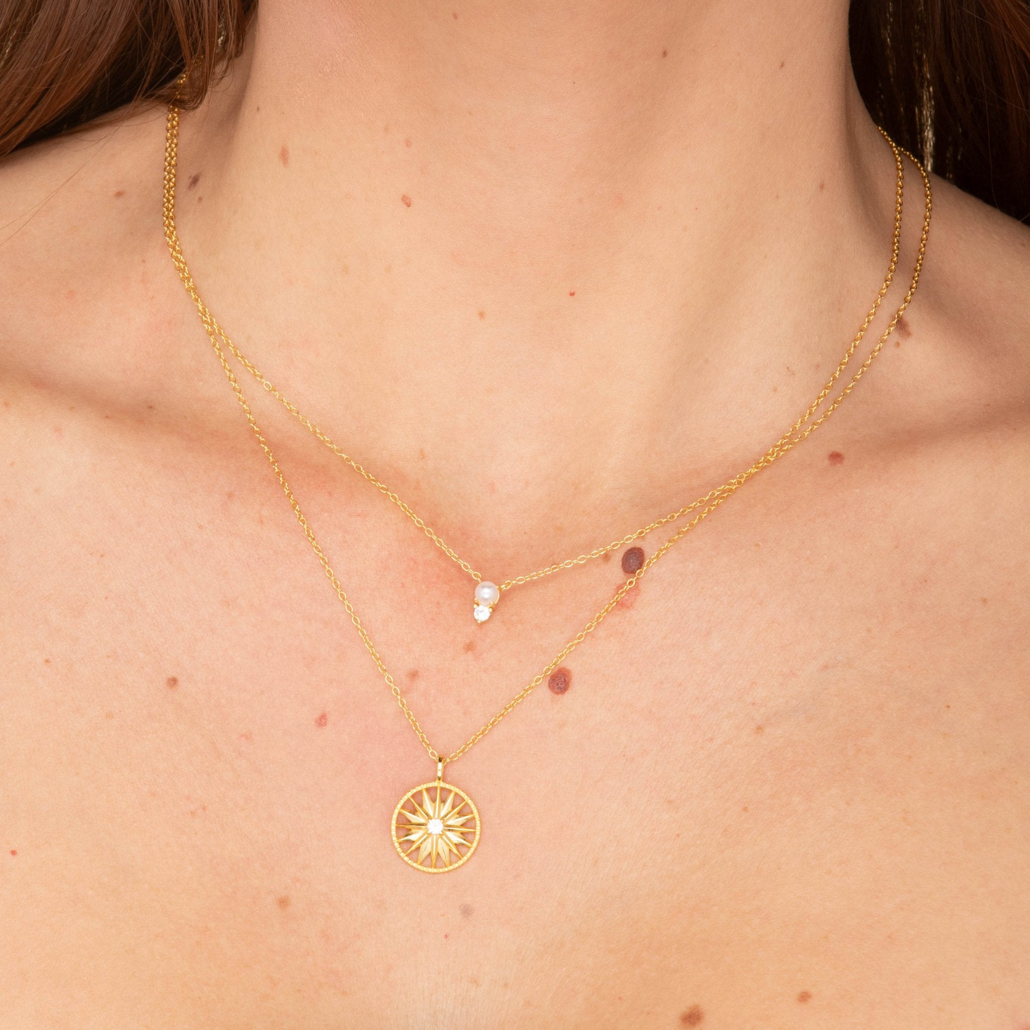 Starburst Circle Chain Necklace - Camile & Stone