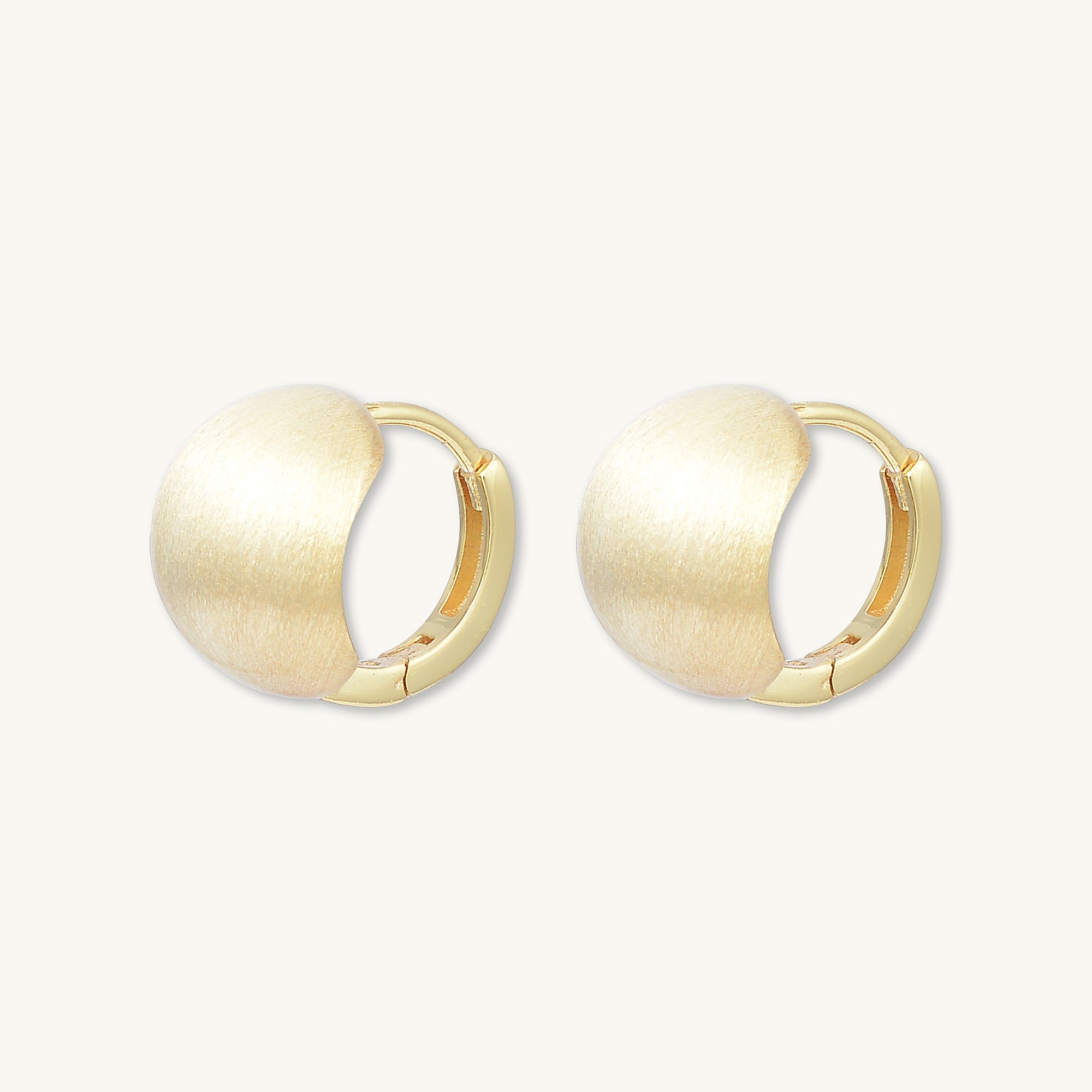 Statement Circle Huggie Hoop Earrings - Camile & Stone