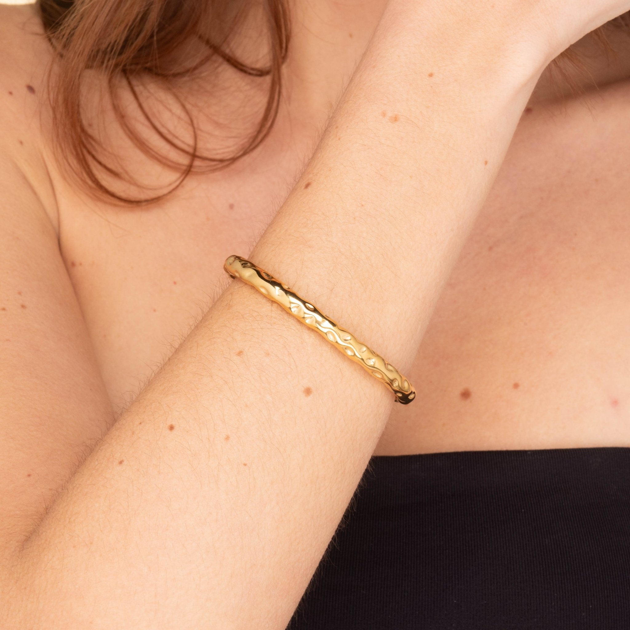 Statement Molten Cuff Bangle - Camile & Stone