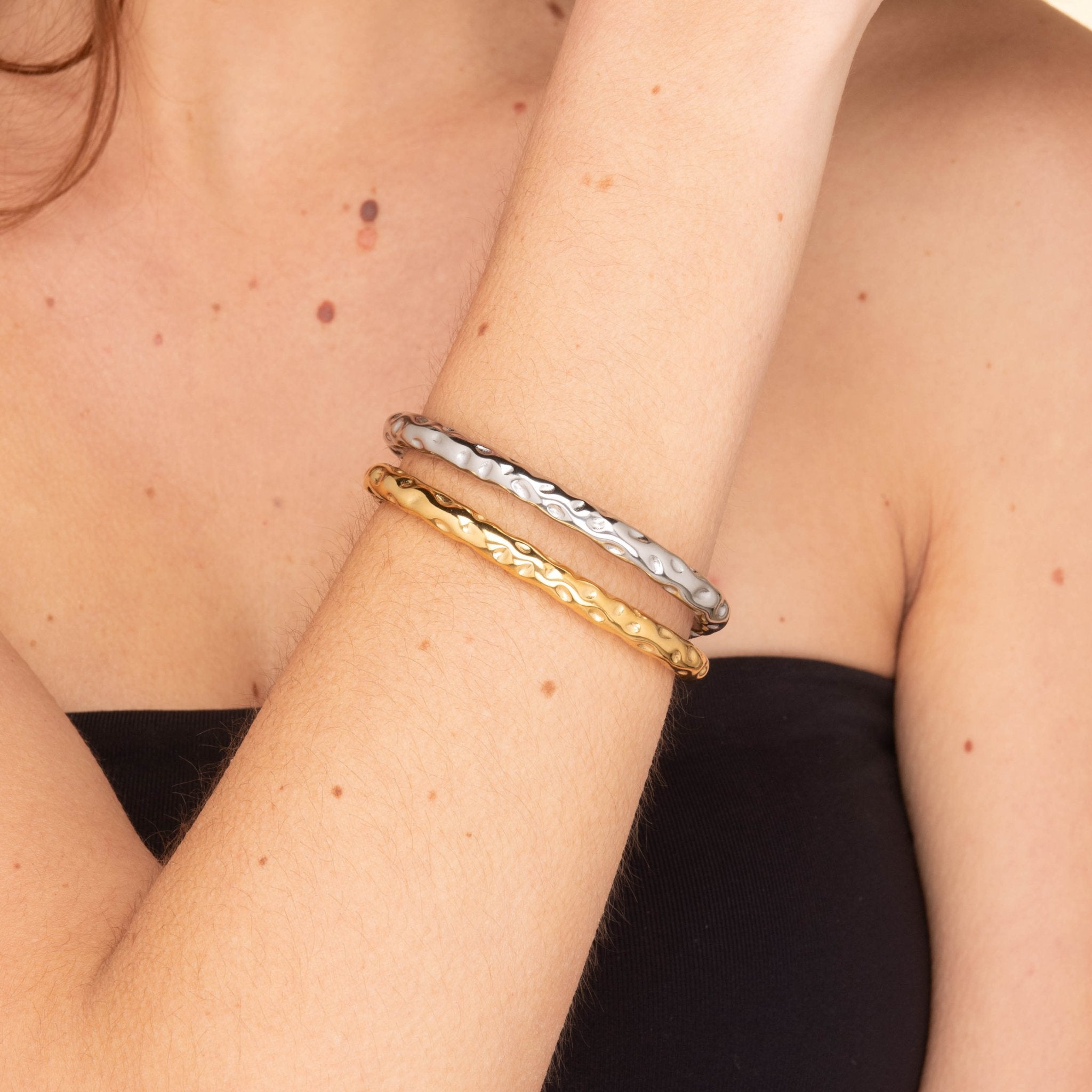 Statement Molten Cuff Bangle - Camile & Stone