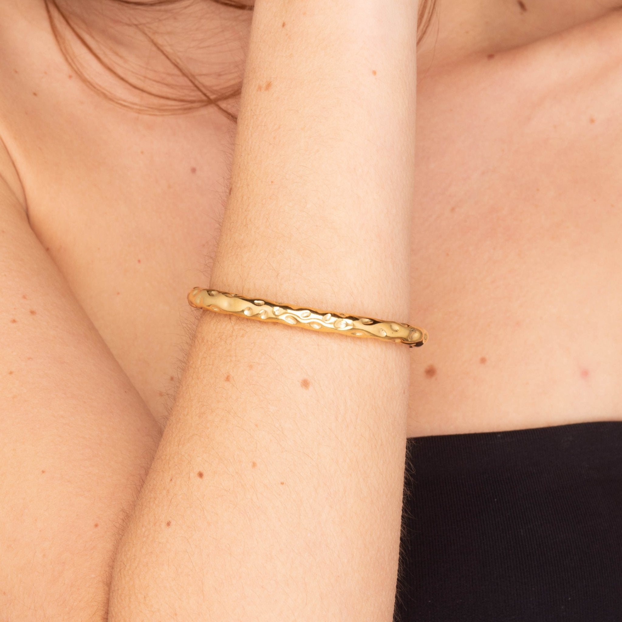 Statement Molten Cuff Bangle - Camile & Stone