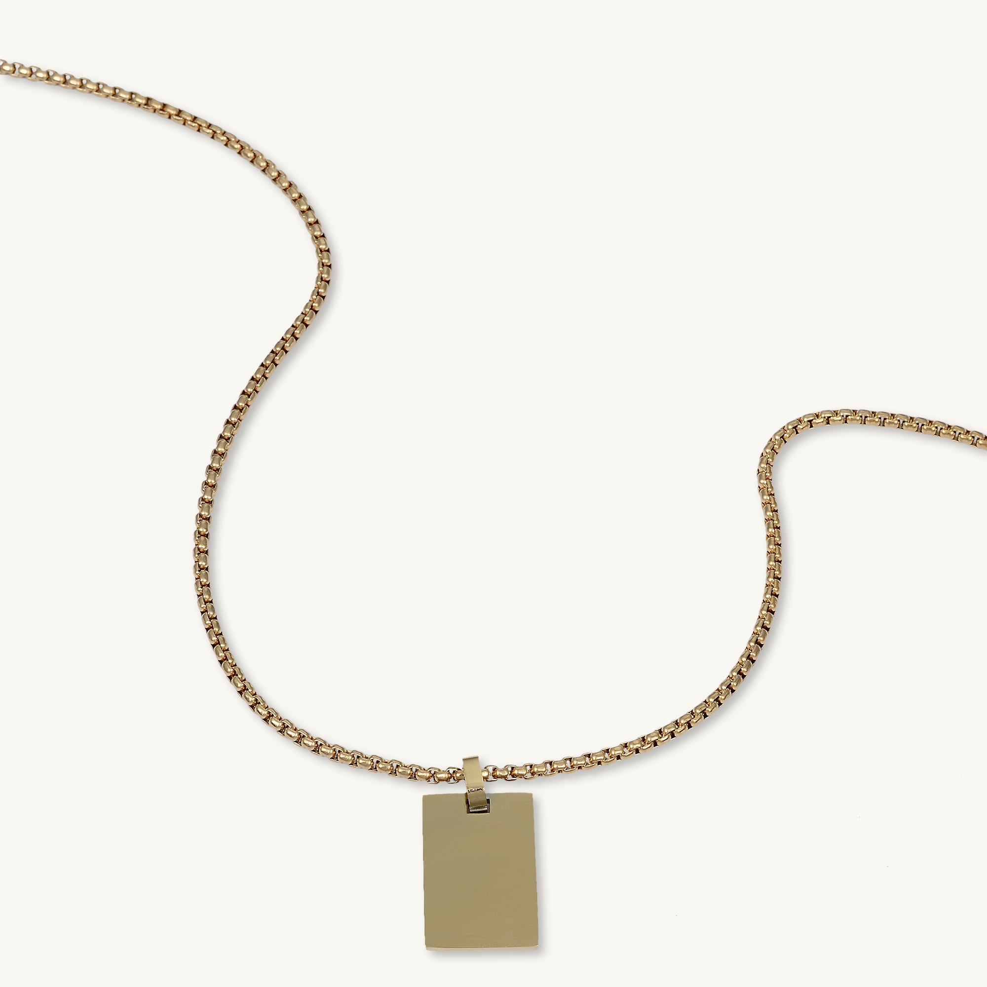 Statement Tag Engraved Personalised Necklace - Camile & Stone