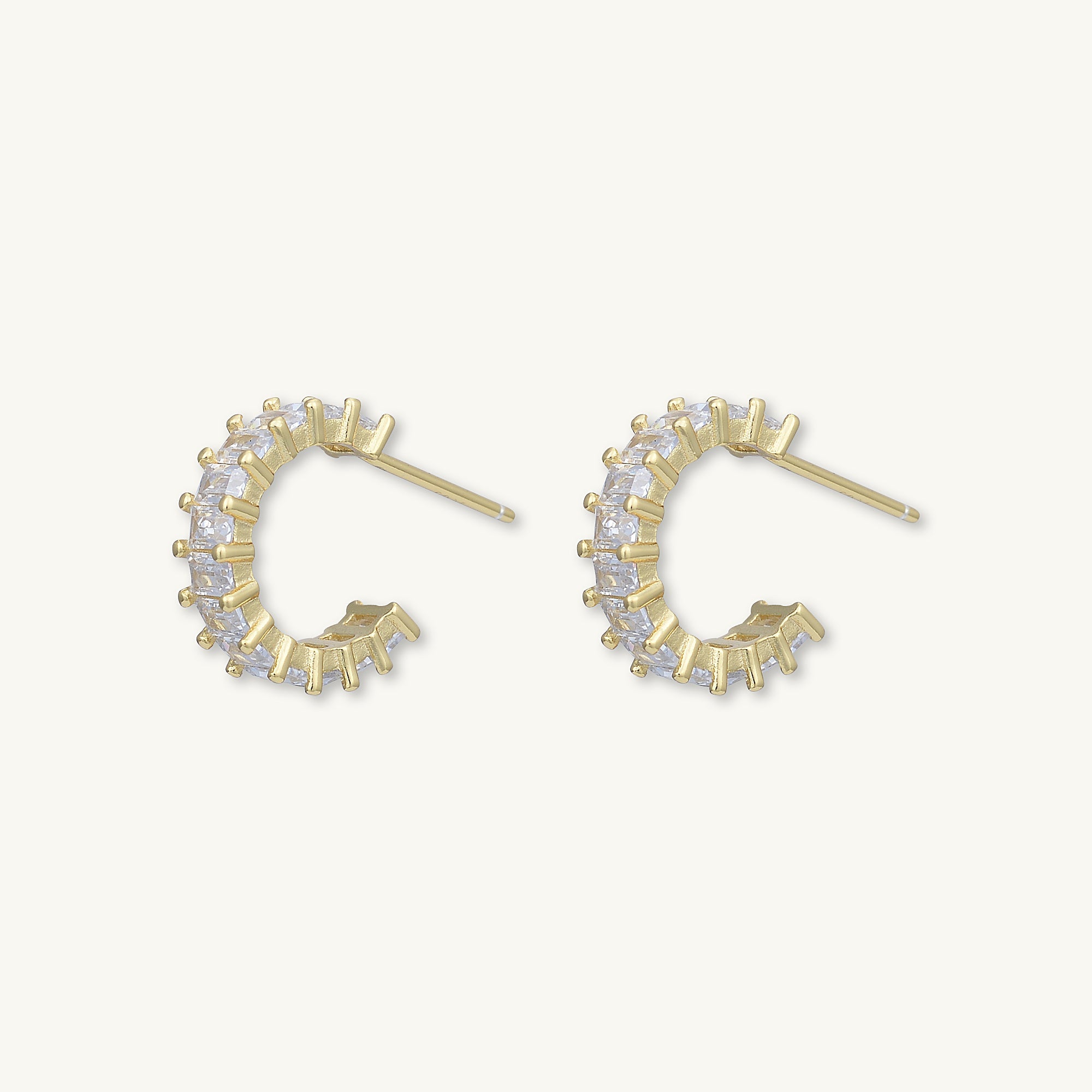 Statement Zirconia Huggie Hoop Earrings - Camile & Stone