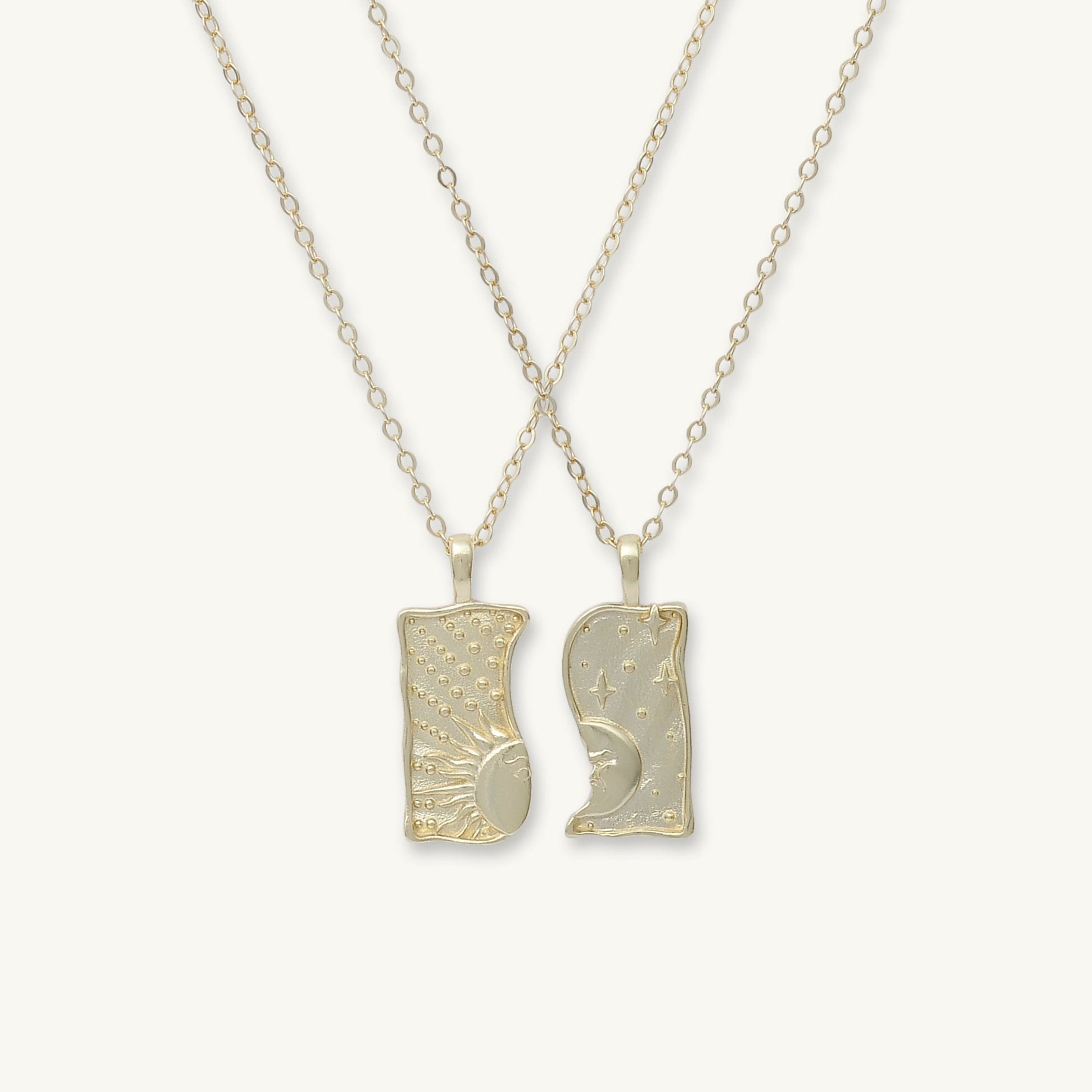 Sun & Moon Soulmate Necklace Set - Camile & Stone