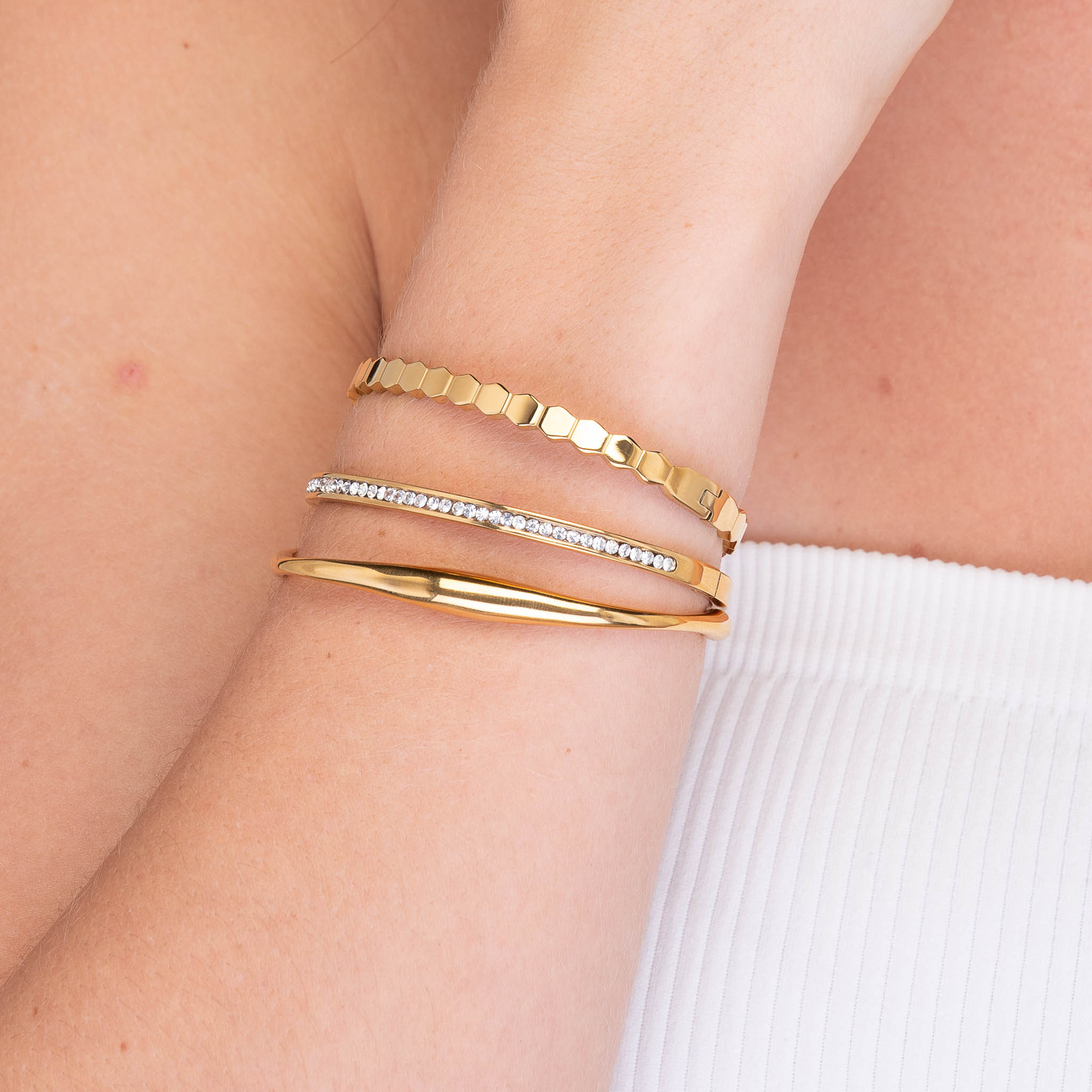 Swirl Open Cuff Bangle - Camile & Stone