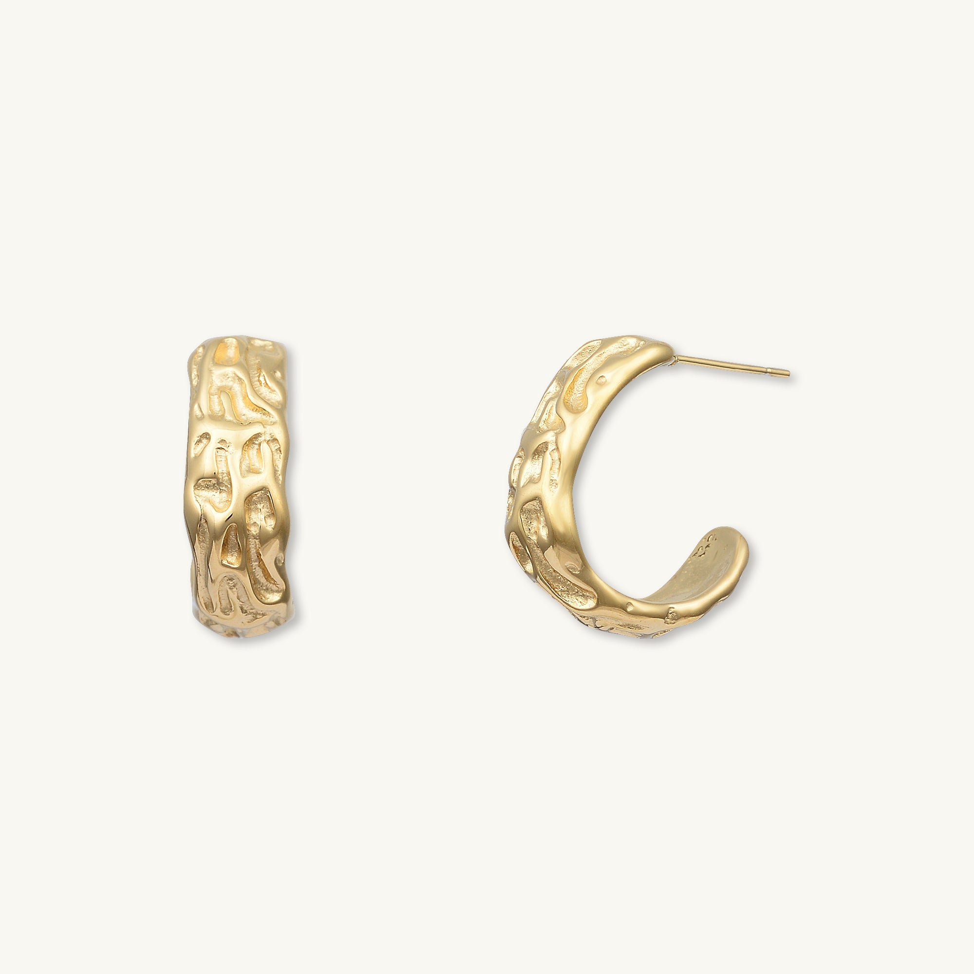 Sylvia Molten Huggie Earrings - Camile & Stone