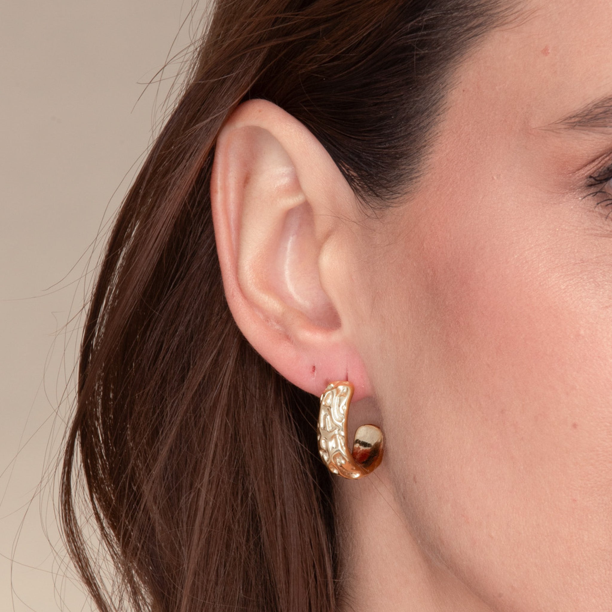 Sylvia Molten Huggie Earrings - Camile & Stone