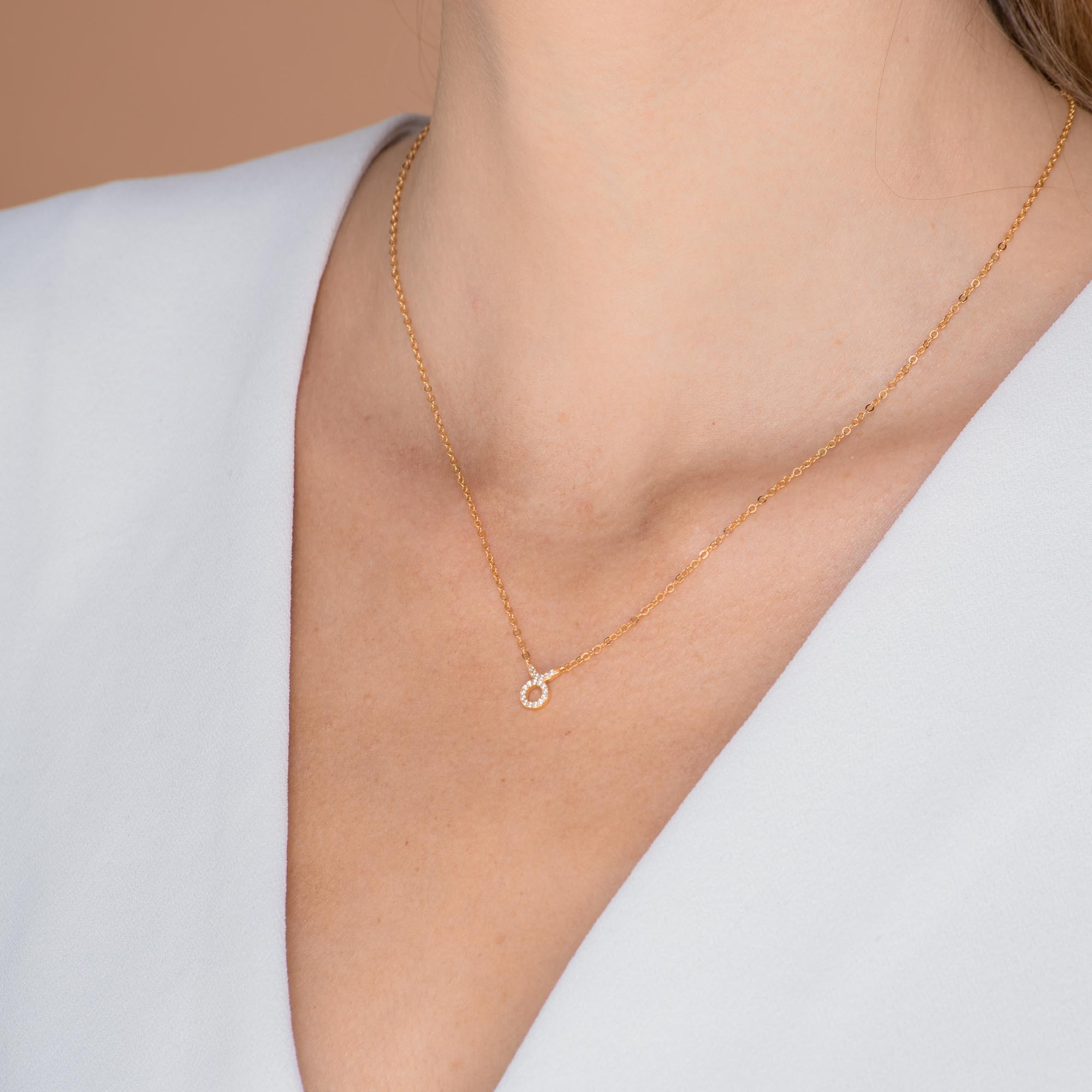 Taurus Sapphire Charm Zodiac Star Sign Necklace - Camile & Stone