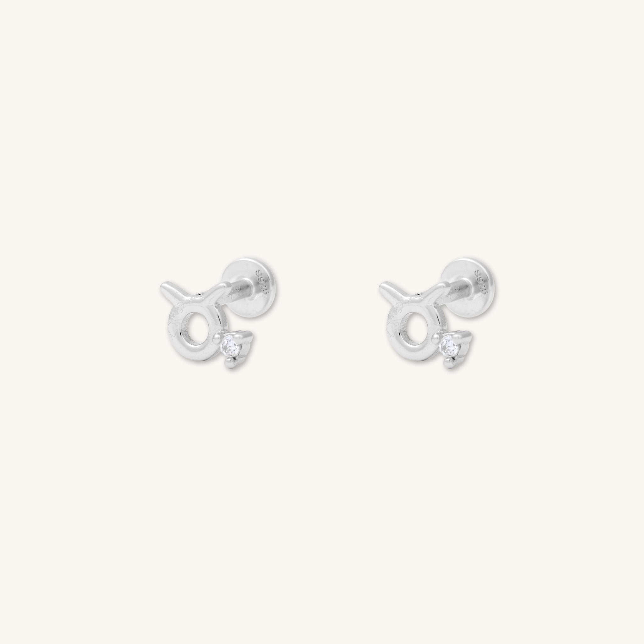 Taurus Zodiac Star Sign Flat Back Earrings - Camile & Stone