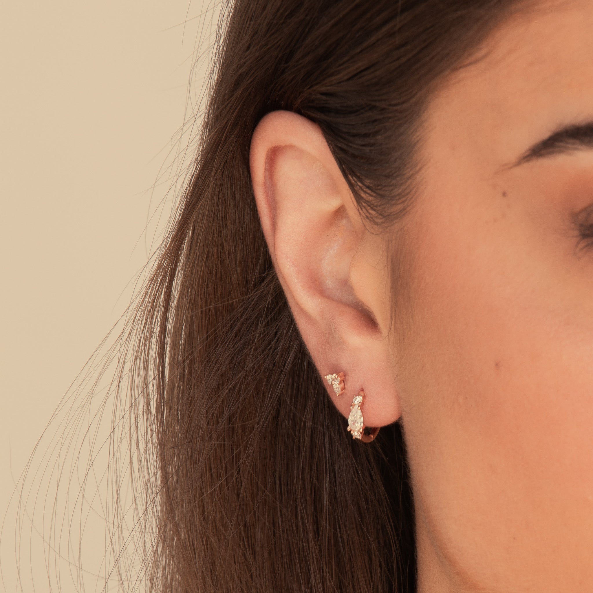 Teardrop Sapphire Huggie Earrings - Camile & Stone