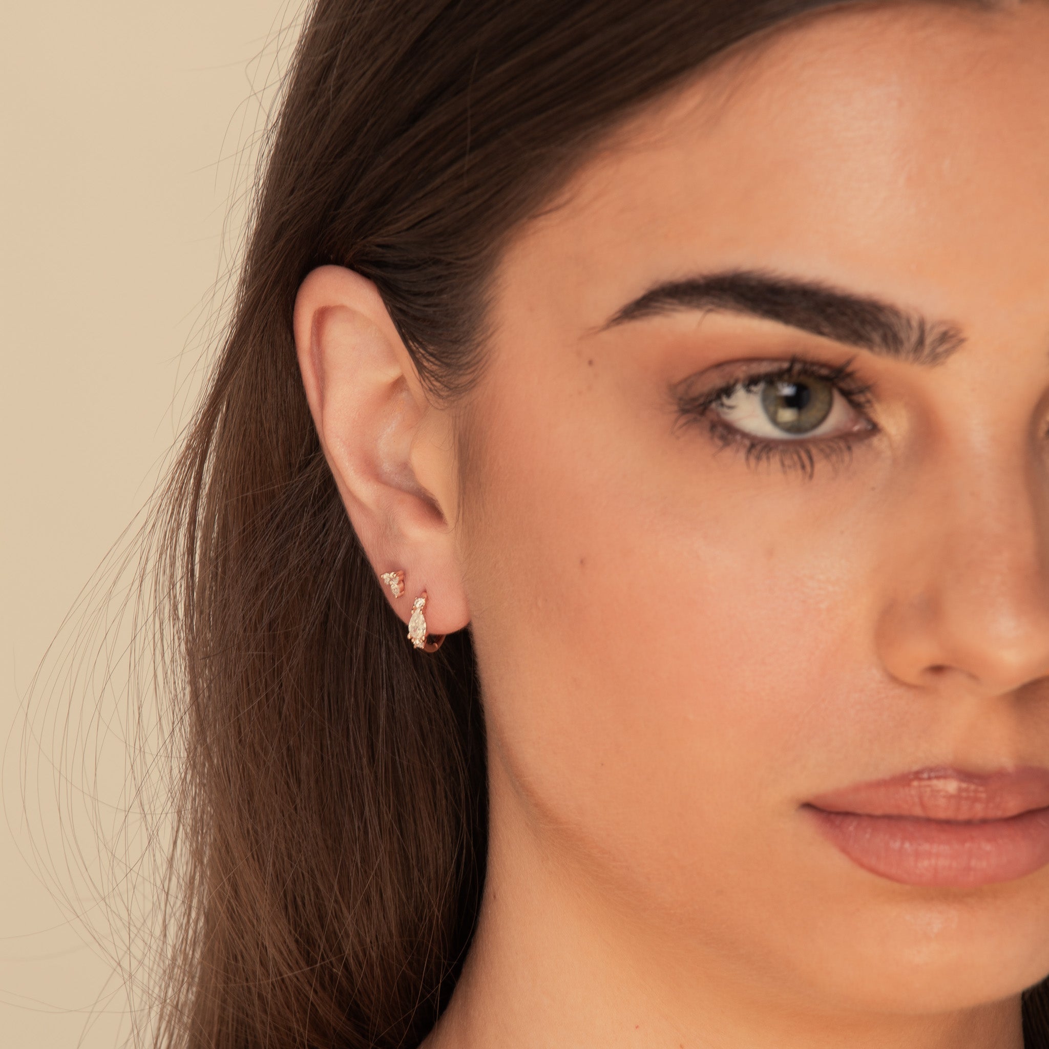 Teardrop Sapphire Huggie Earrings - Camile & Stone