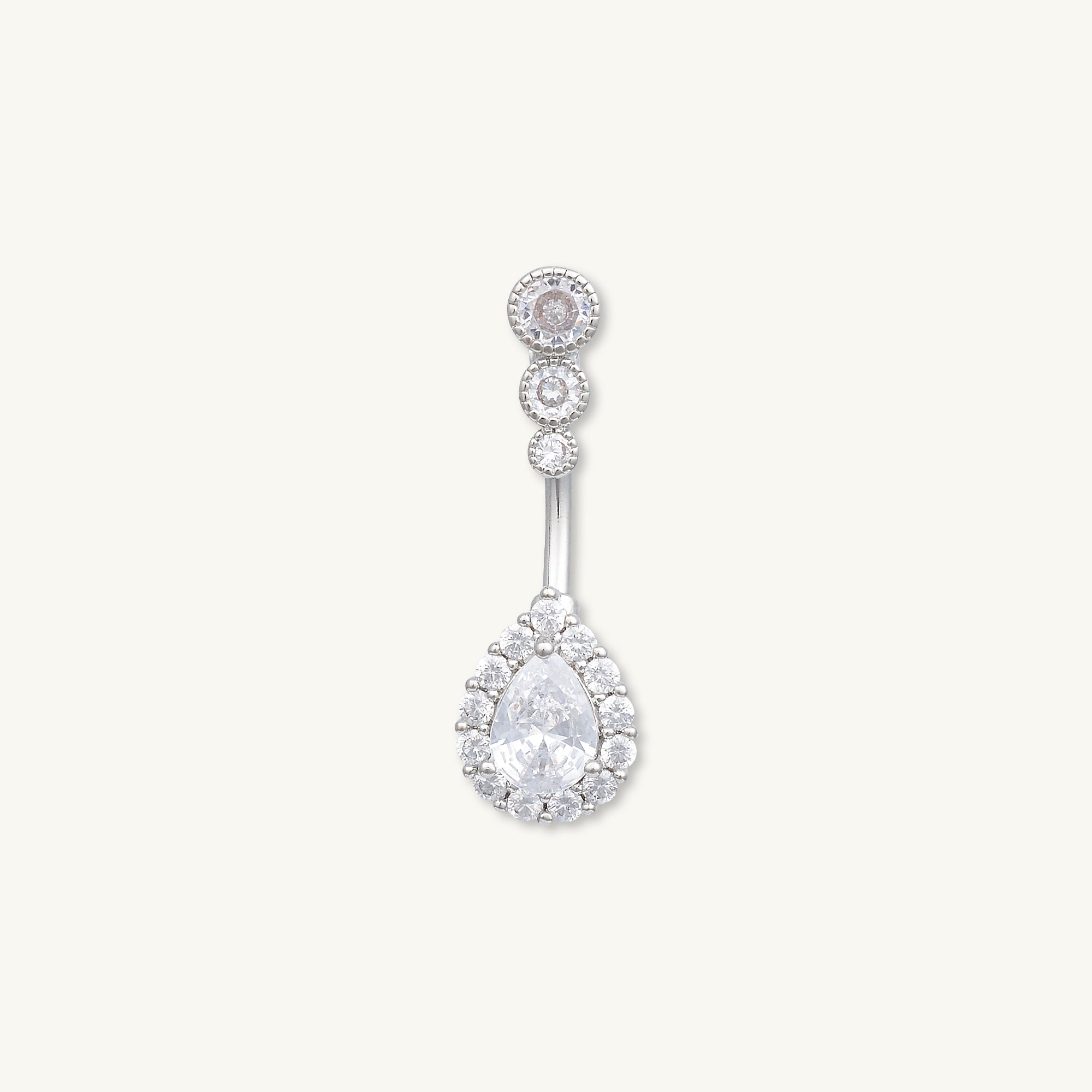 Teardrop Sapphire Titanium Belly Ring - Camile & Stone