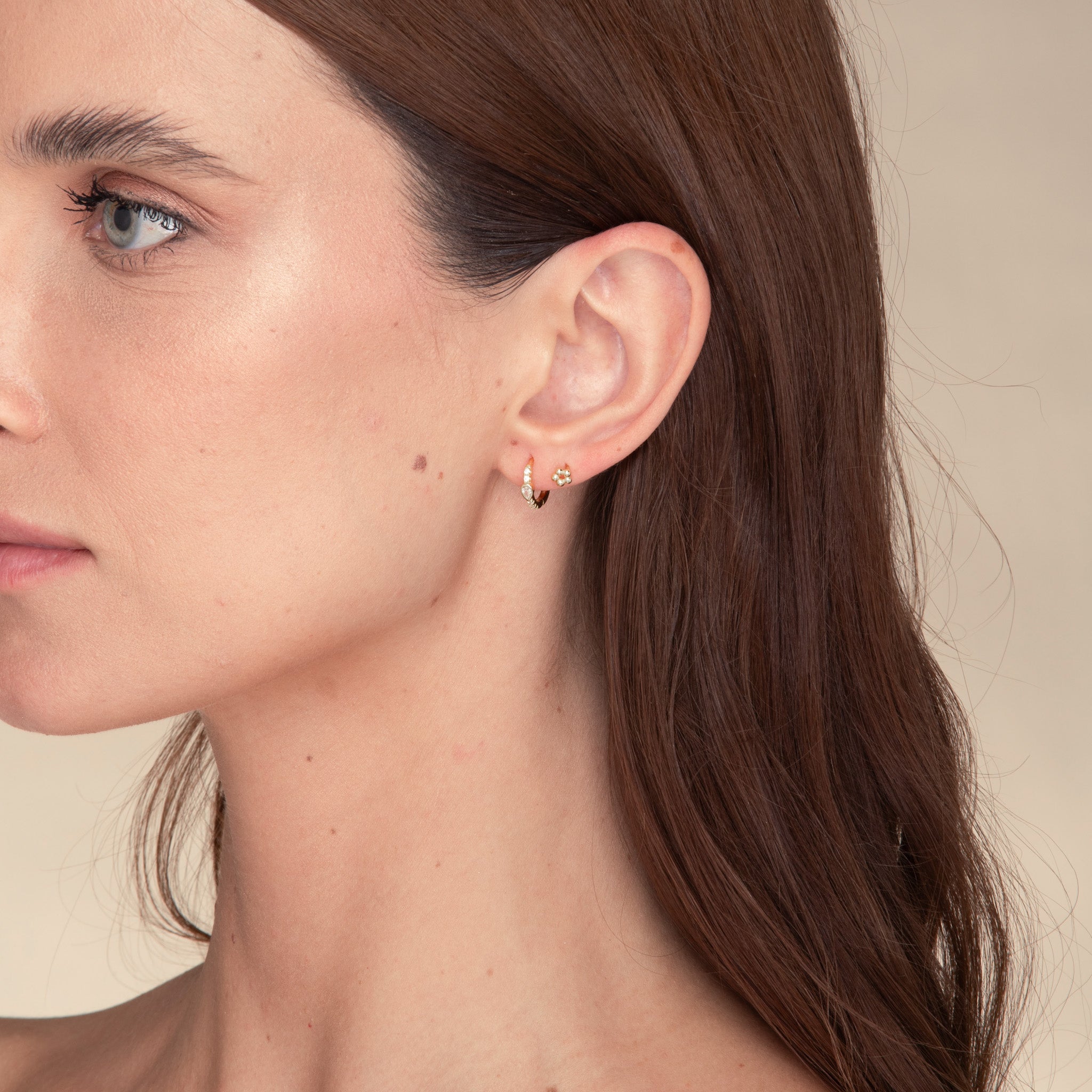 Teardrop Zirconia Huggie Earrings - Camile & Stone