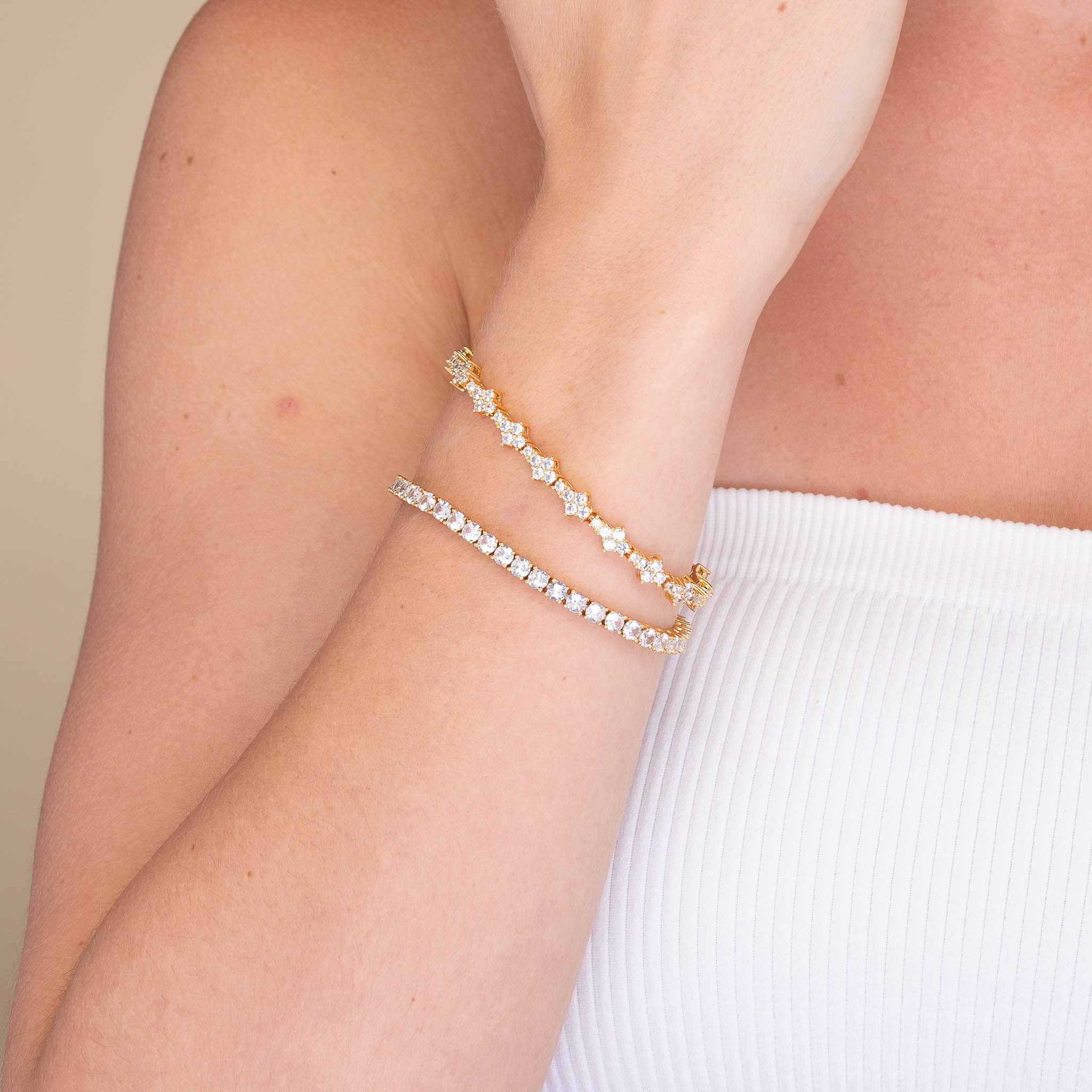 Tennis Clover Chain Unisex Bracelet - Camile & Stone