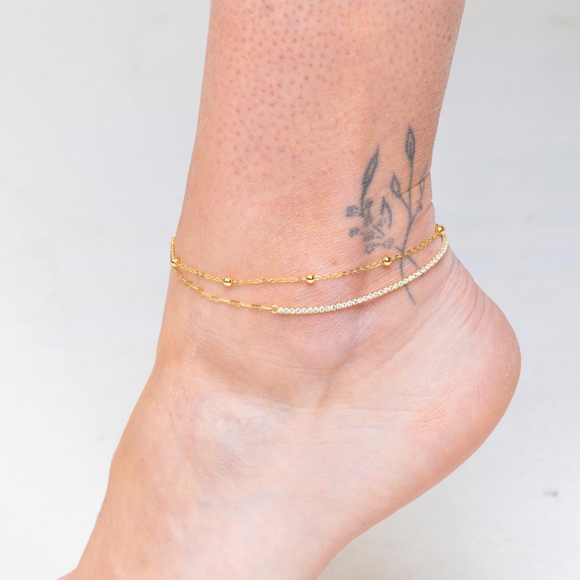 Tennis Link Chain Anklet - Camile & Stone