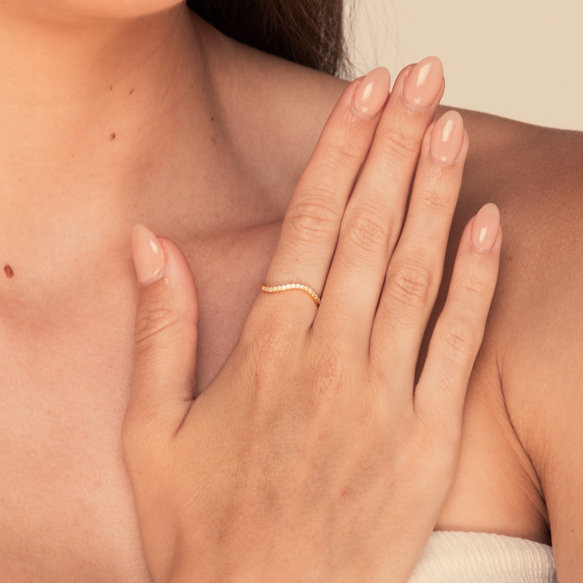 The Emily Wave Sapphire Engagement Ring - Camile & Stone