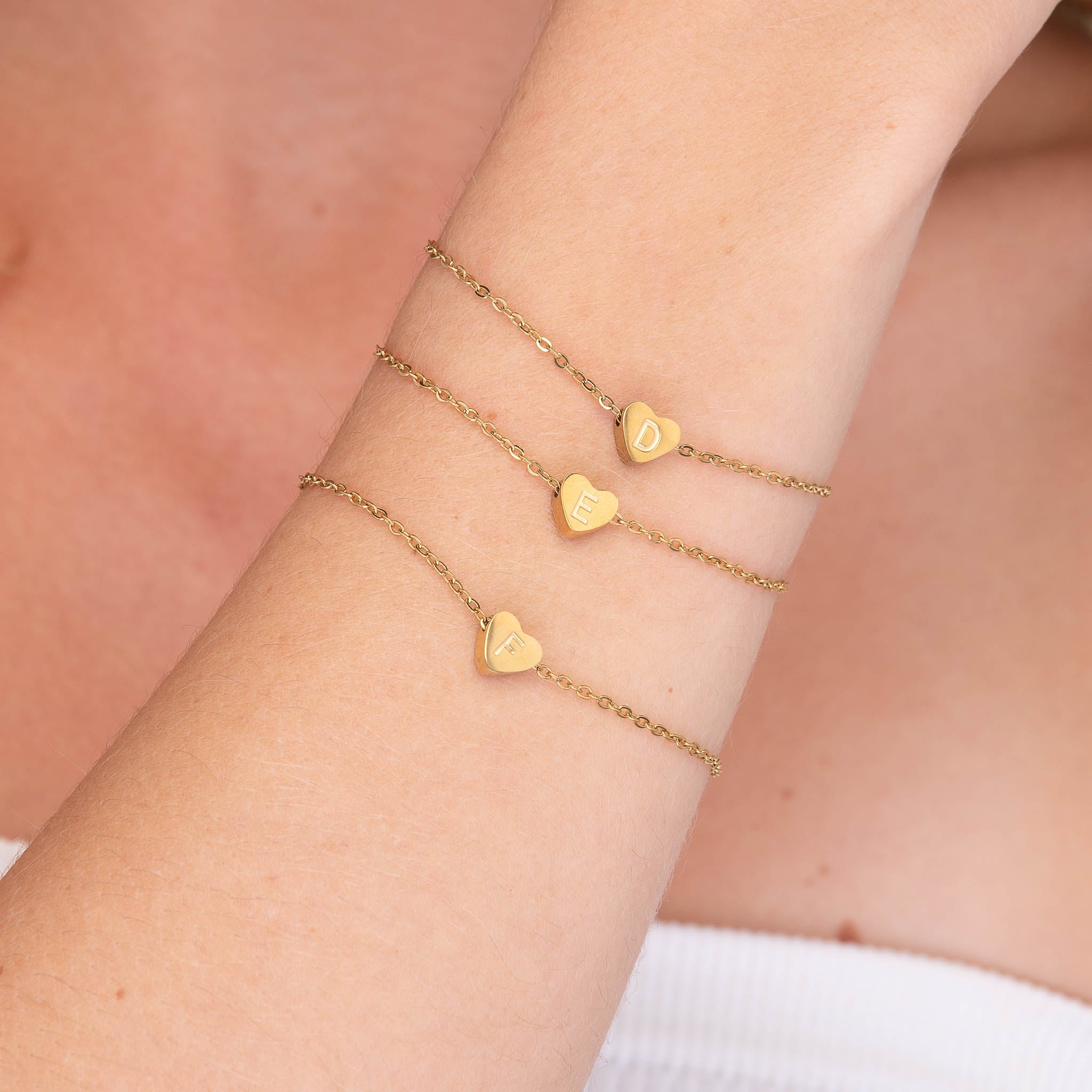 The Heart Pendant Initial Letter Bracelet - Camile & Stone