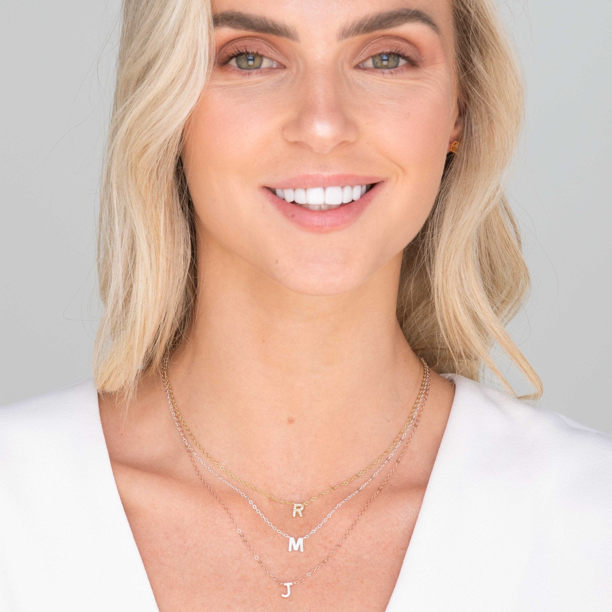 The Original Initial Sapphire Letter Necklace - Camile & Stone