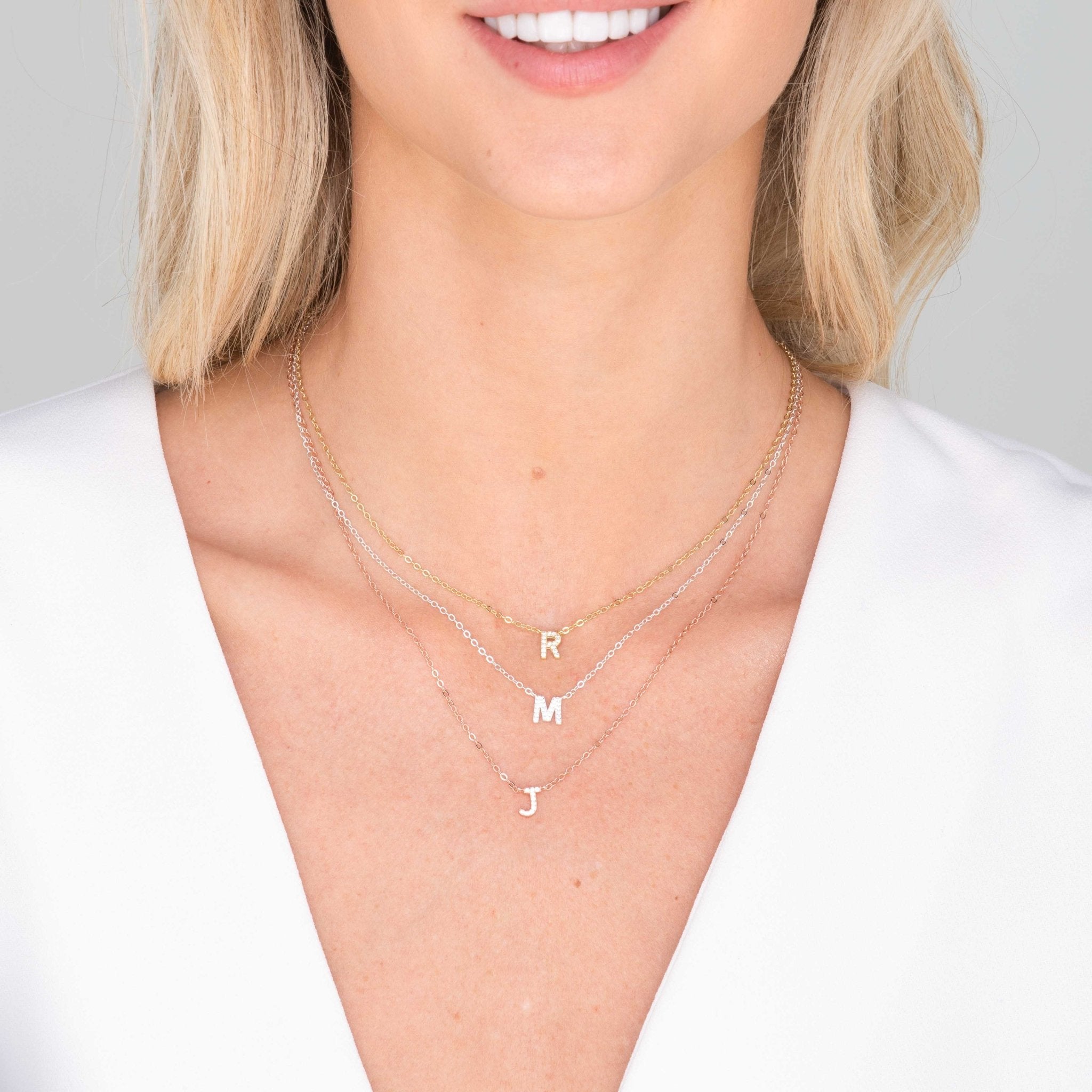 The Original Initial Sapphire Letter Necklace - Camile & Stone
