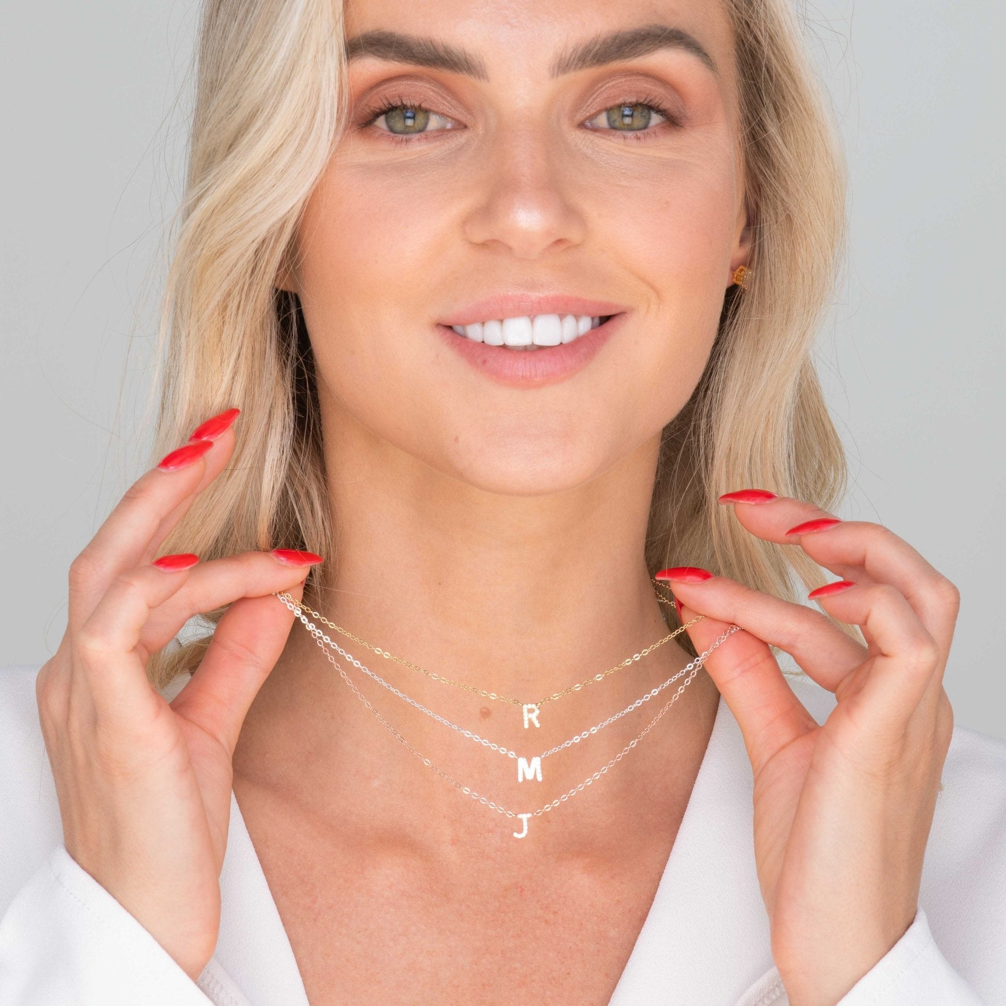 The Original Initial Sapphire Letter Necklace - Camile & Stone