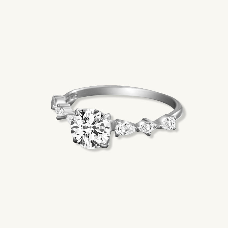 The Poppy Round Sapphire Engagement Ring - Camile & Stone