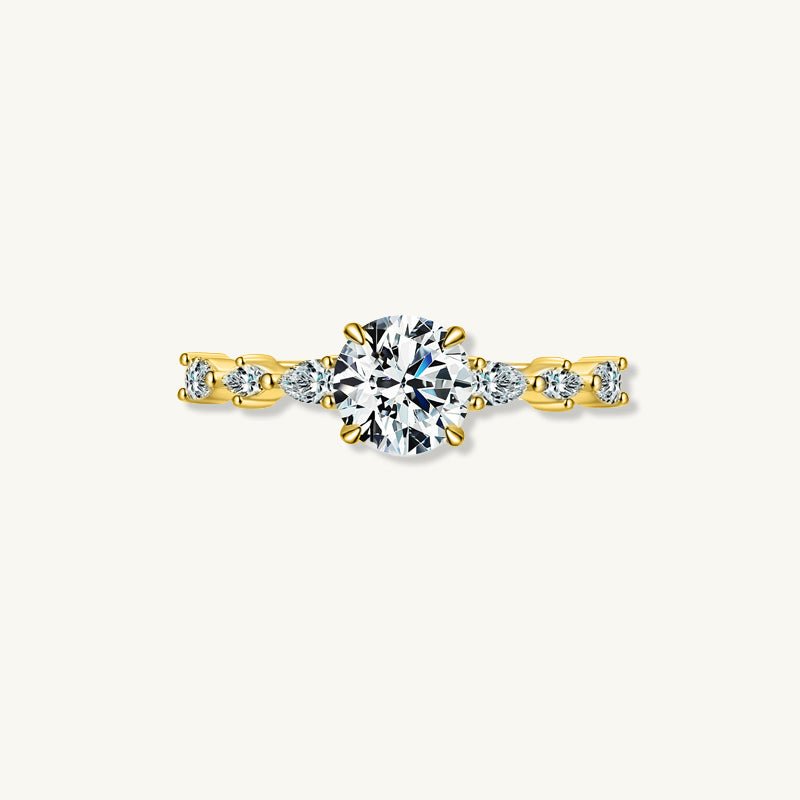 The Poppy Round Sapphire Engagement Ring - Camile & Stone