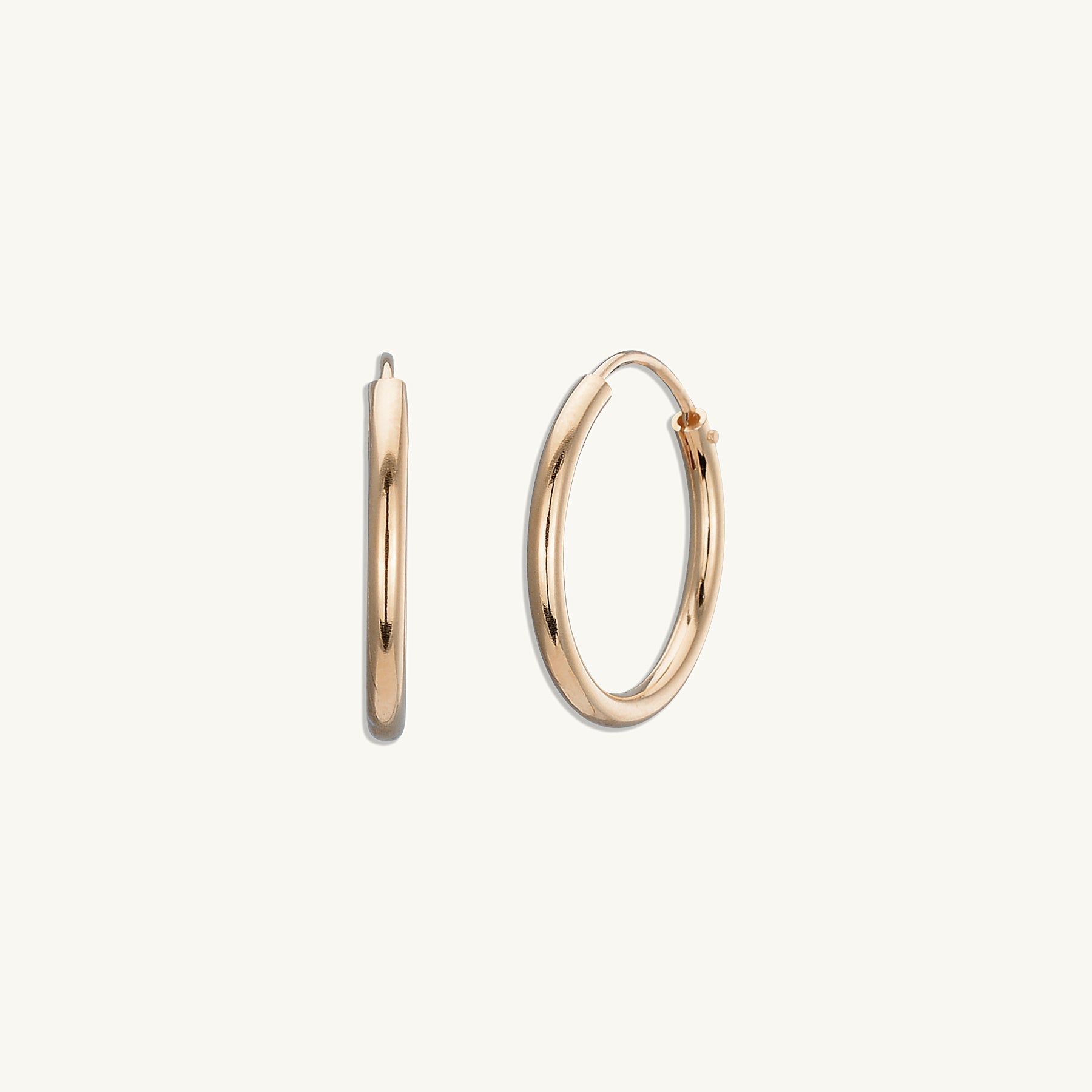 Thin Basic Large Hoops - Camile & Stone