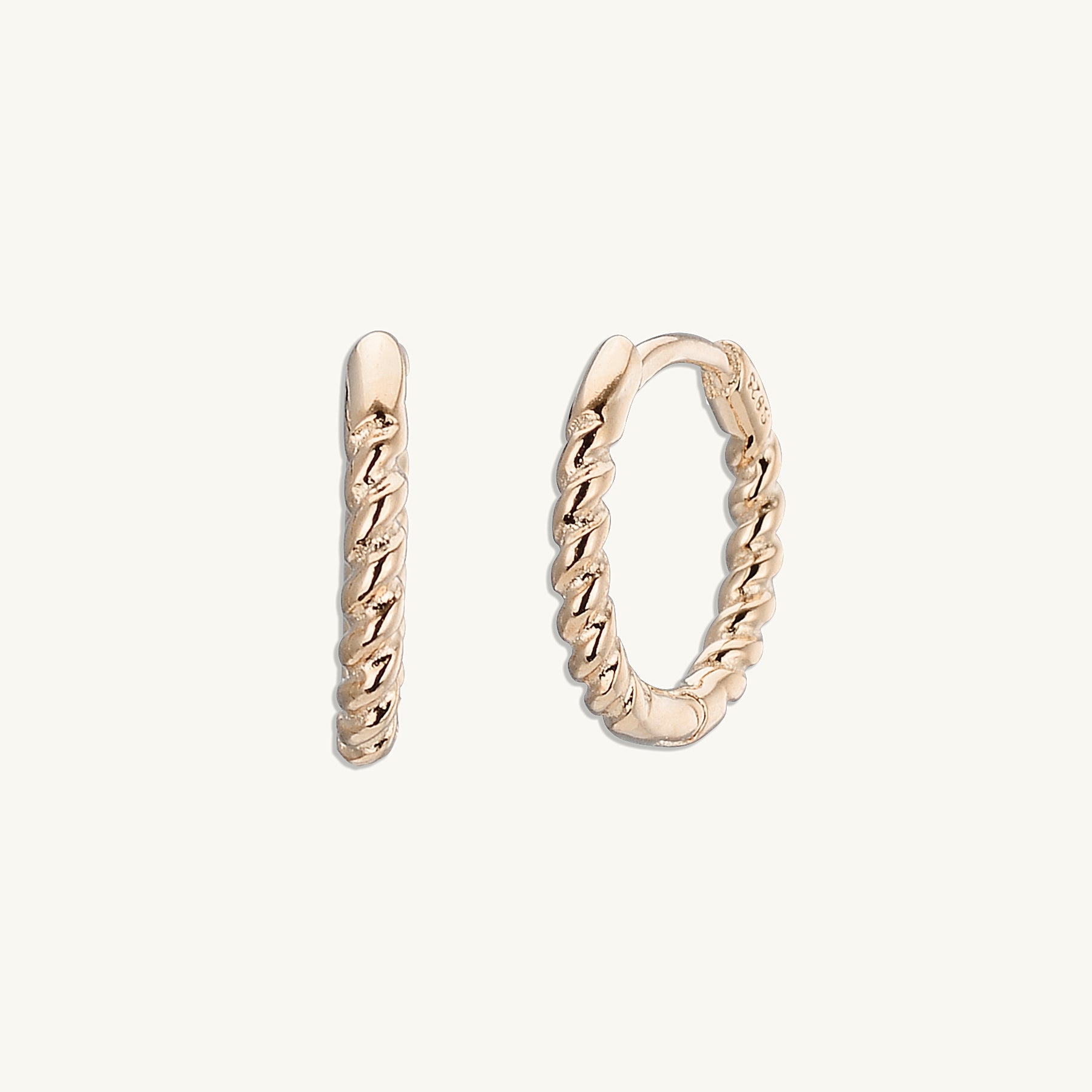 Thin Croissant Hoop Earrings - Camile & Stone
