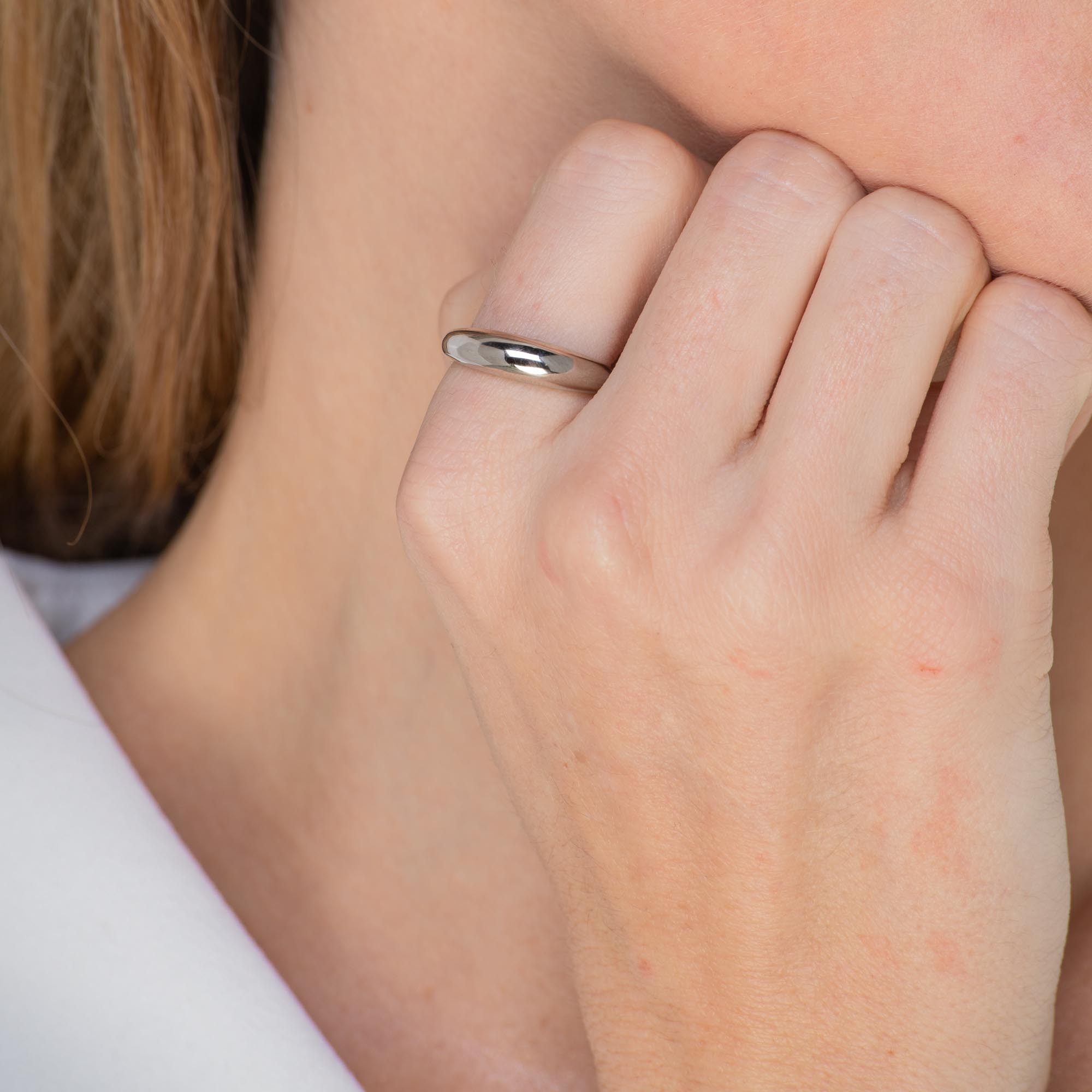 Thin Dome Adjustable Open Ring - Camile & Stone