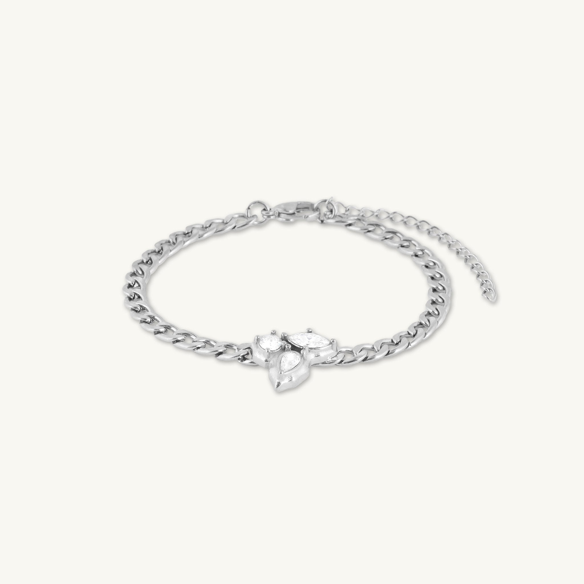 Trio Cluster Cuban Statement Bracelet - Camile & Stone