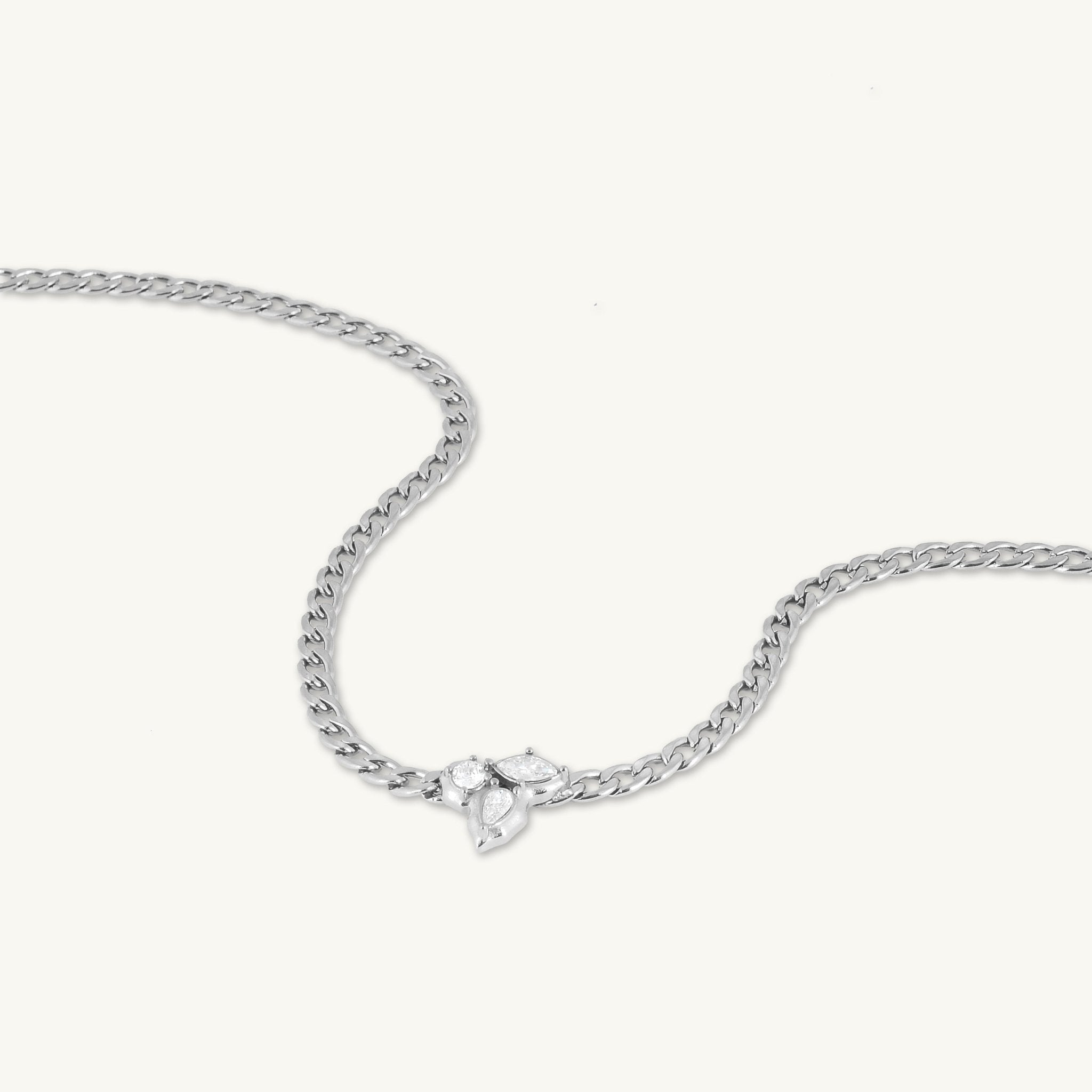 Trio Cluster Cuban Statement Necklace - Camile & Stone