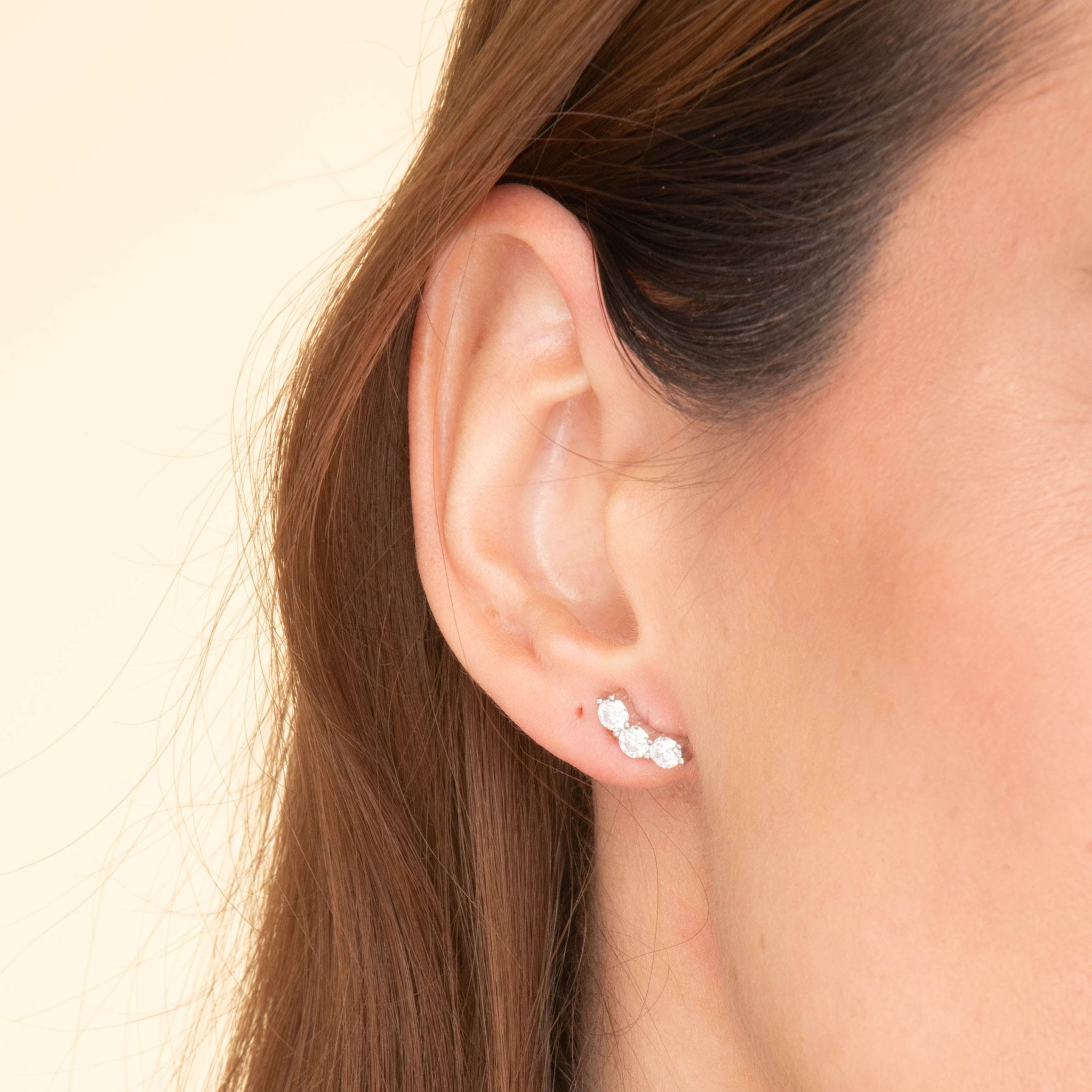 Trio Moissanite Stud Earrings 1.2 Carat - Camile & Stone