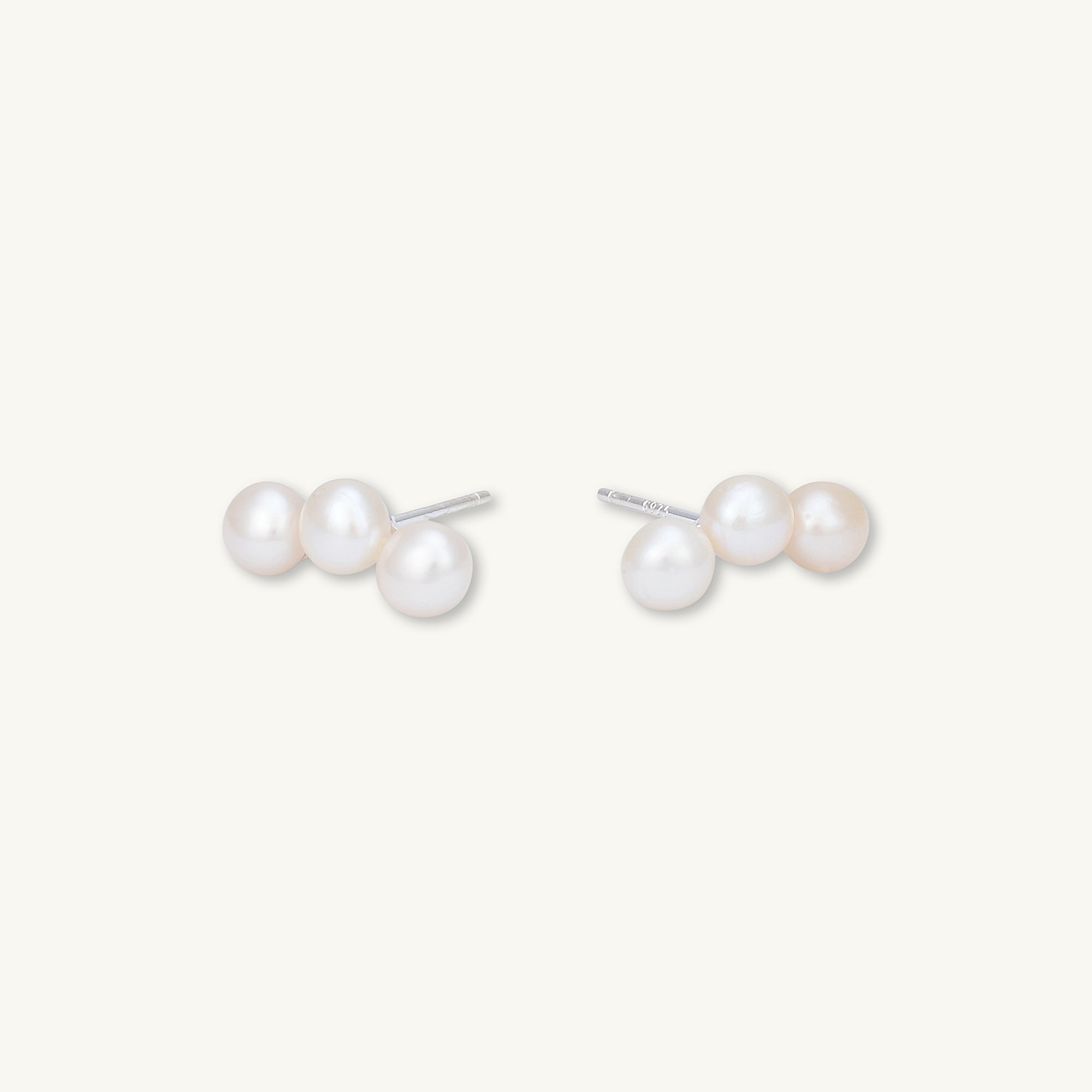 Trio Pearl Stud Earrings - Camile & Stone