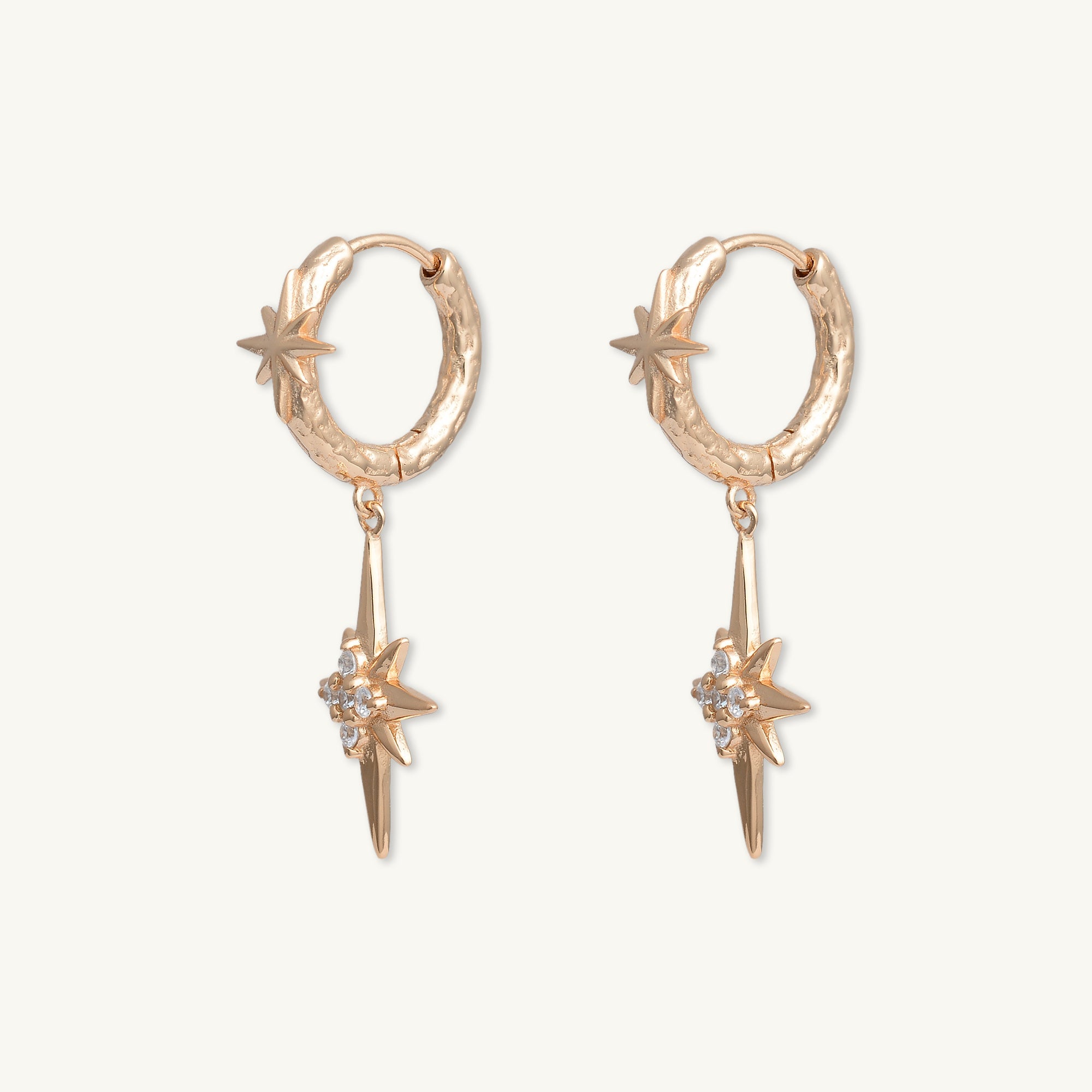 Twin North Star Sapphire Huggie Earrings - Camile & Stone