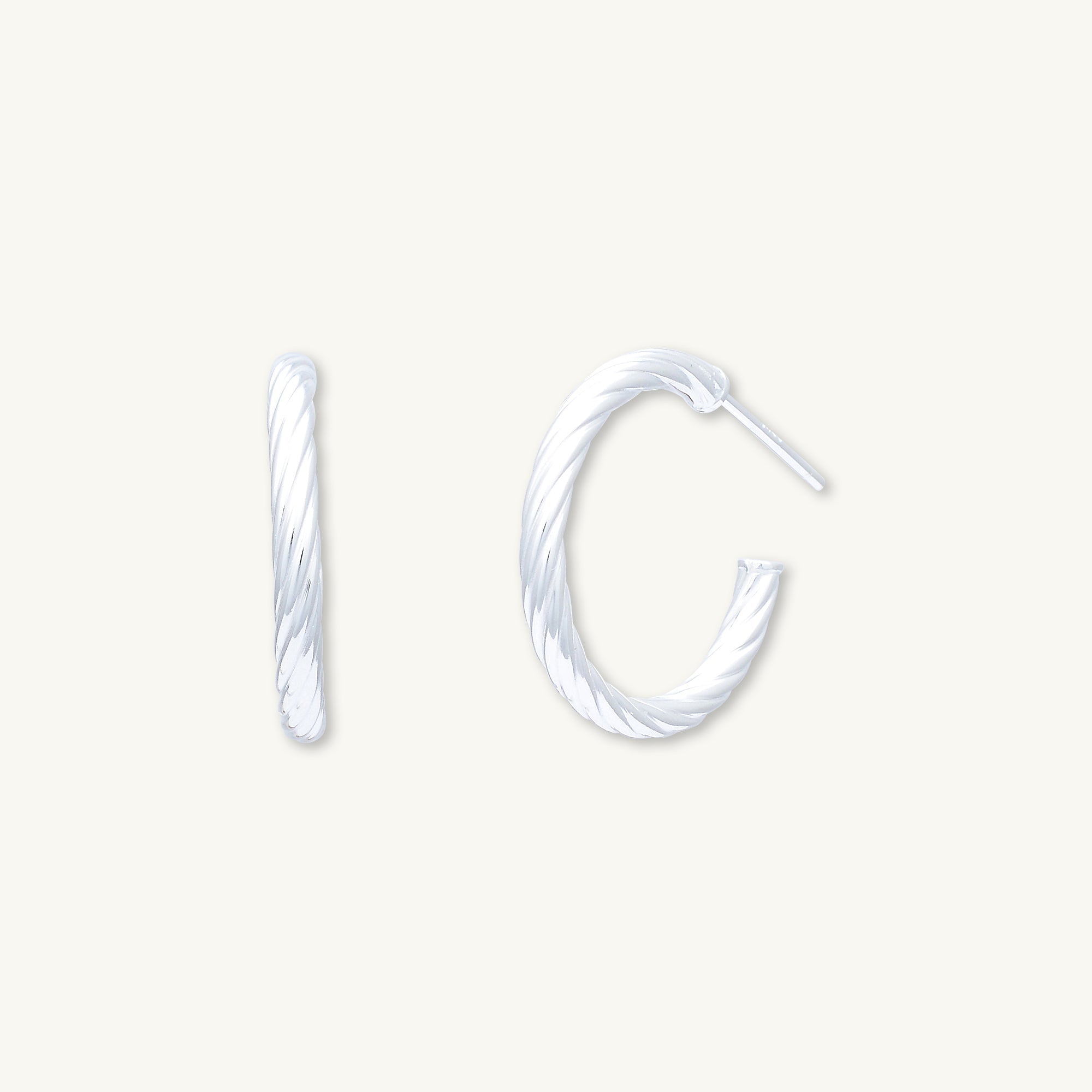 Twist Statement Half Hoop Earrings - Camile & Stone