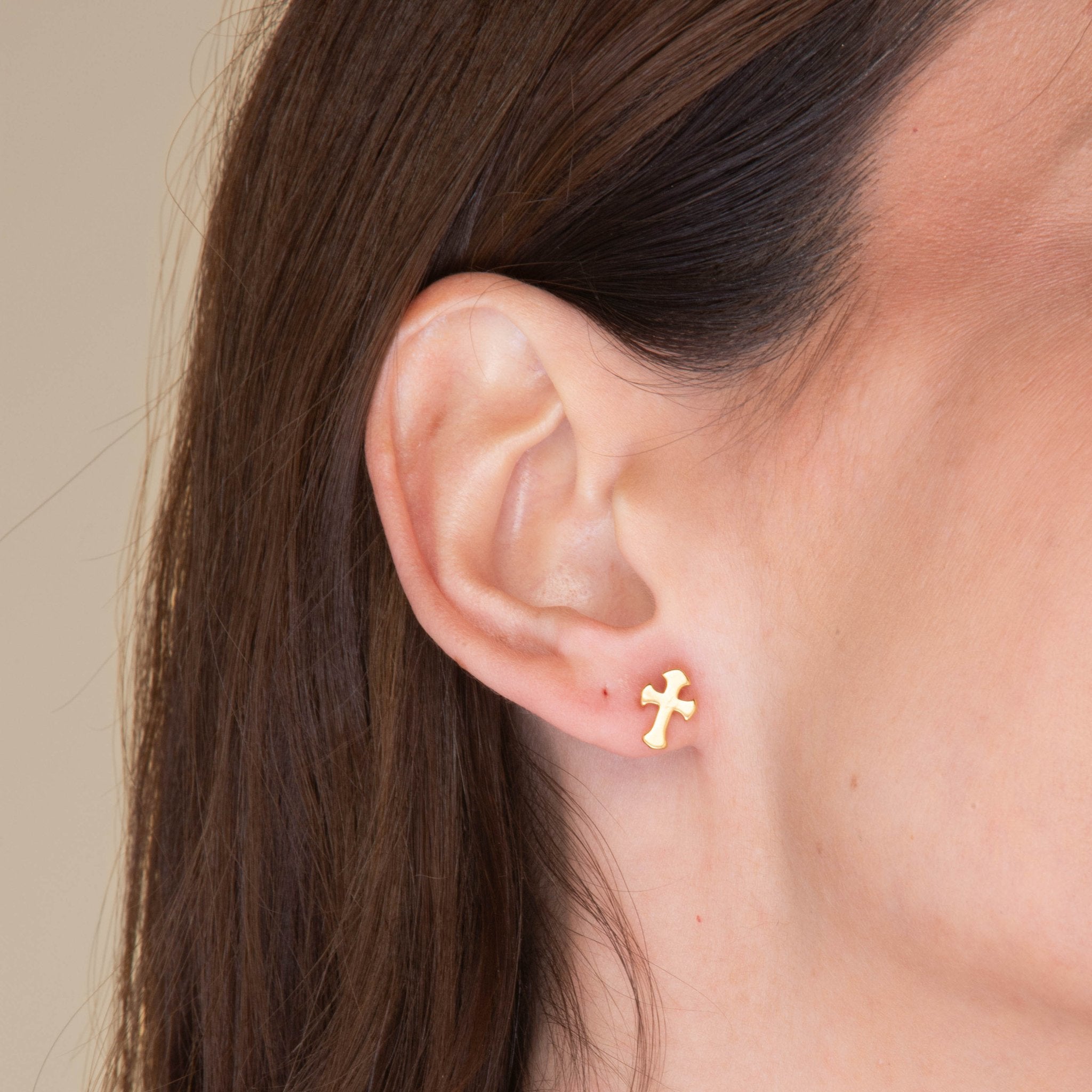 Unisex Cross Stud Earrings - Camile & Stone