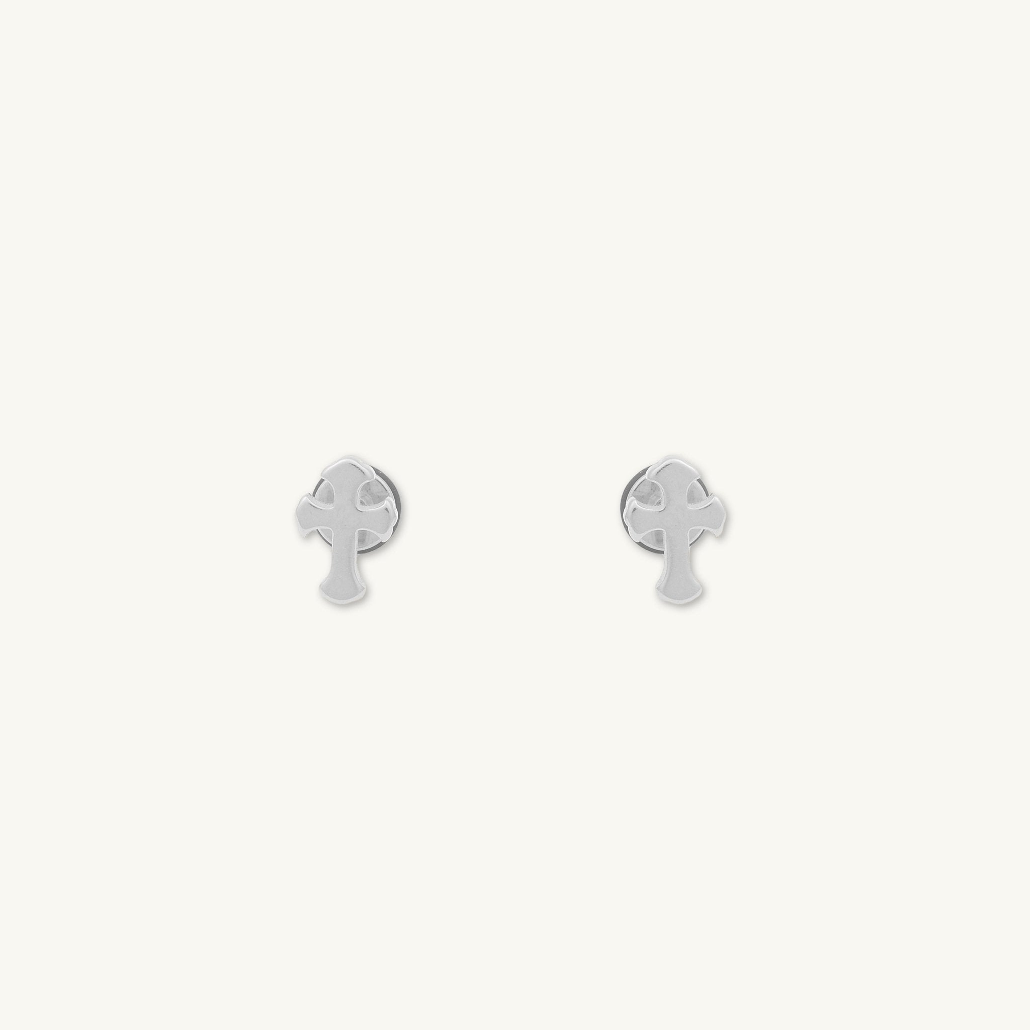 Unisex Cross Stud Earrings - Camile & Stone