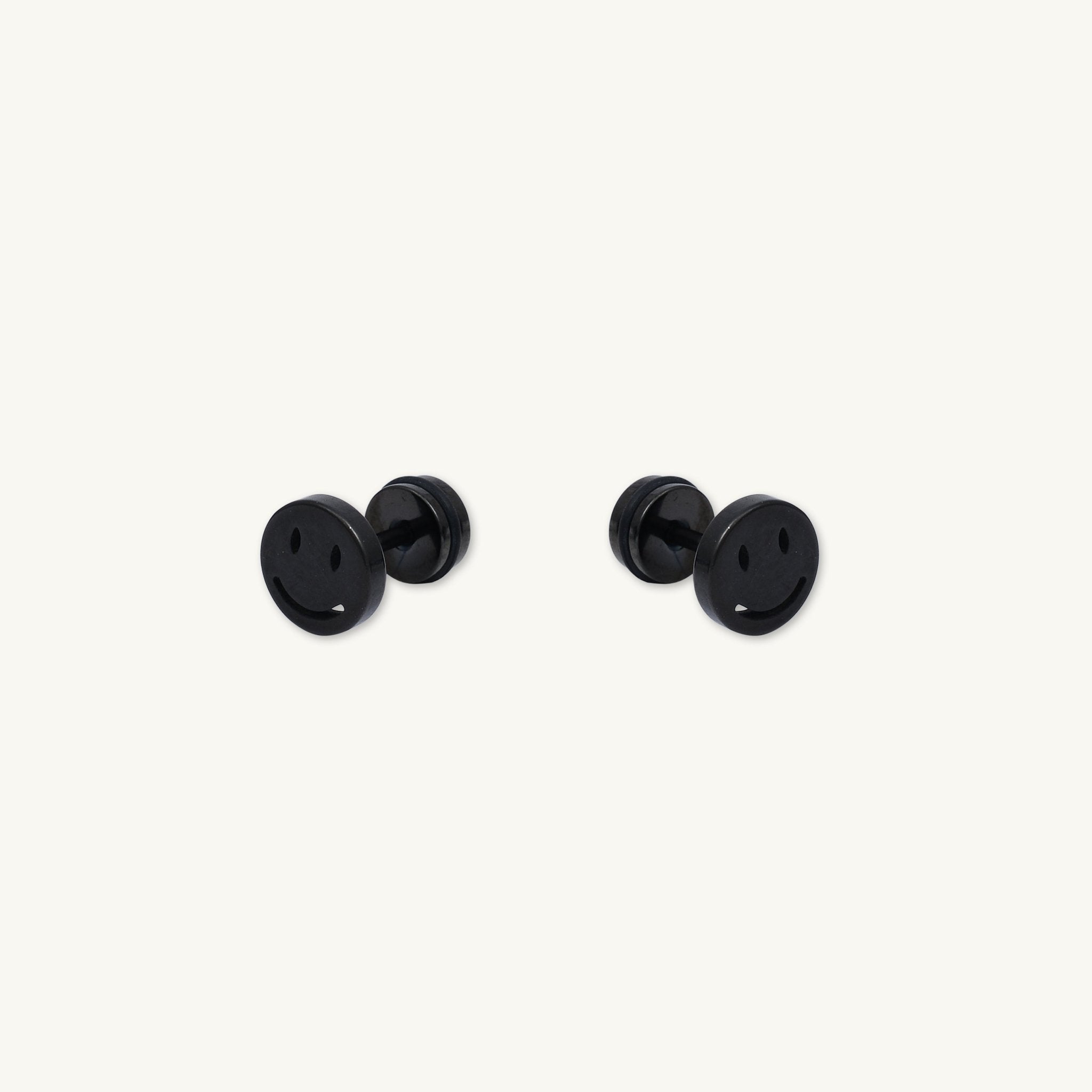 Unisex Smiley Face Stud Earrings - Camile & Stone