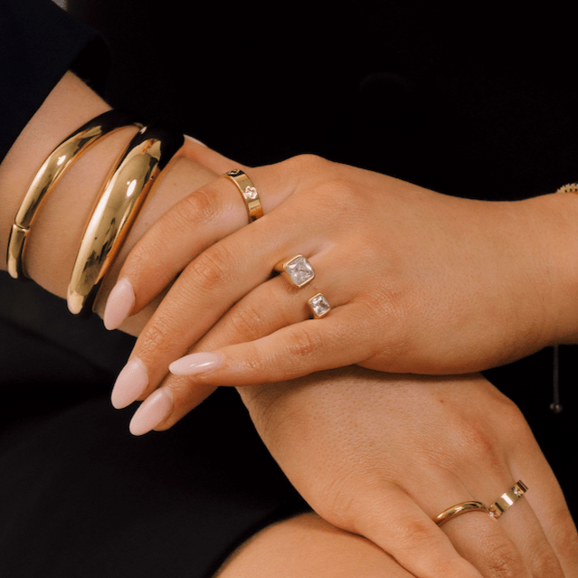 Verde Duo Square Ring - Camile & Stone