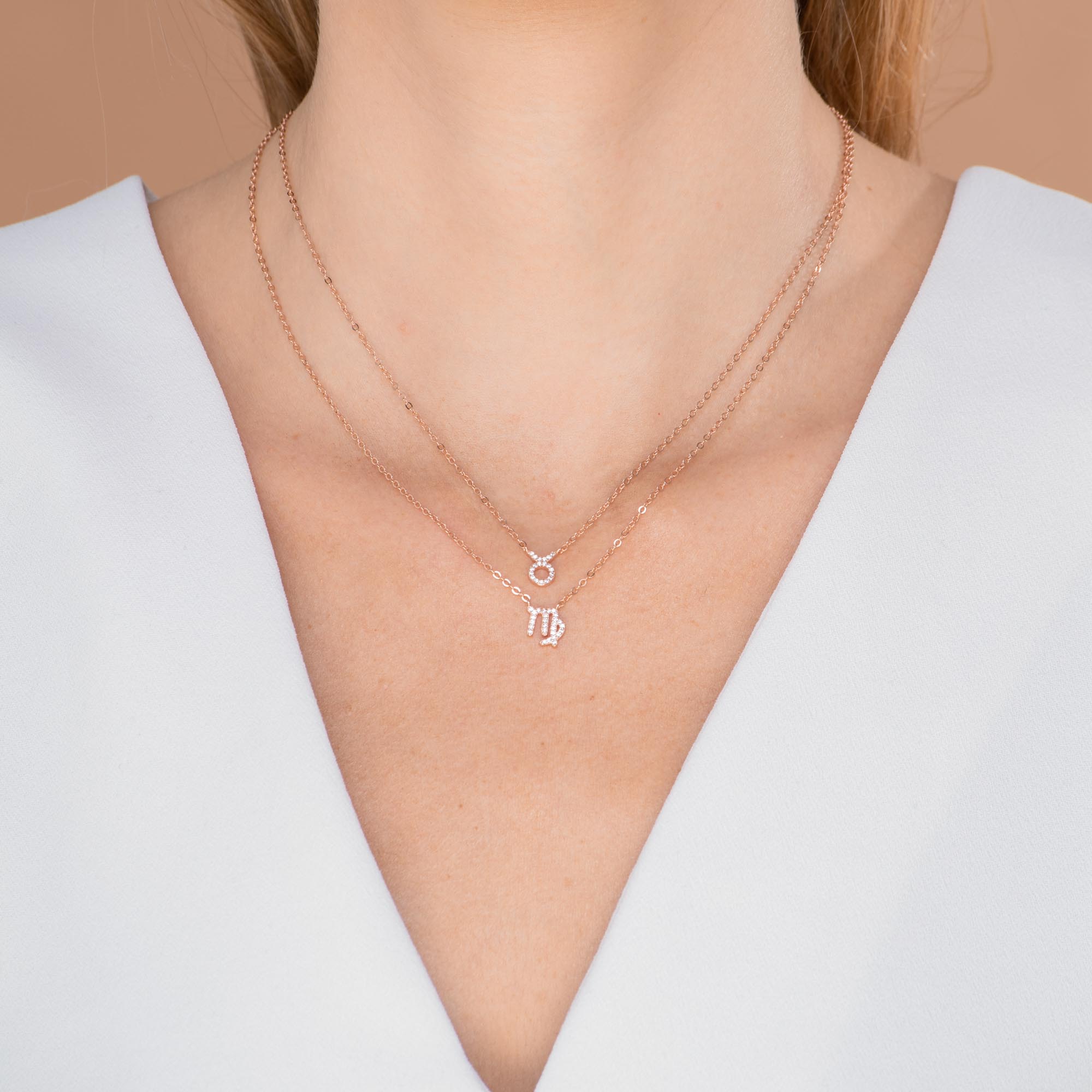 Virgo Sapphire Charm Zodiac Star Sign Necklace - Camile & Stone