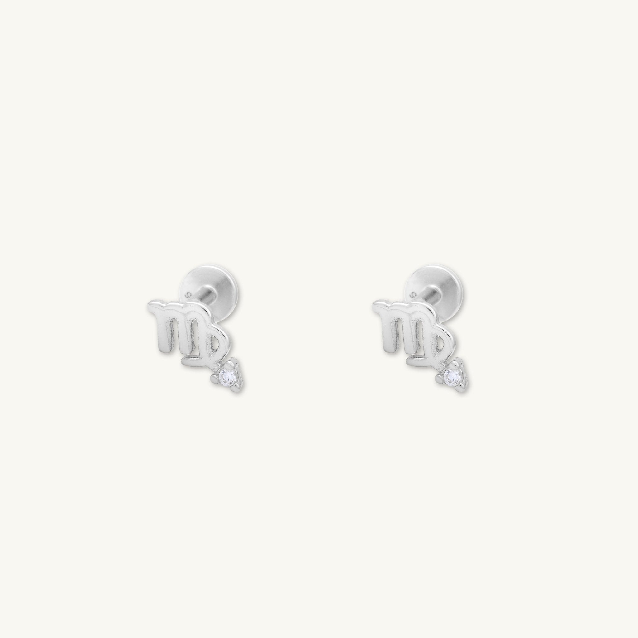 Virgo Zodiac Star Sign Flat Back Earrings - Camile & Stone