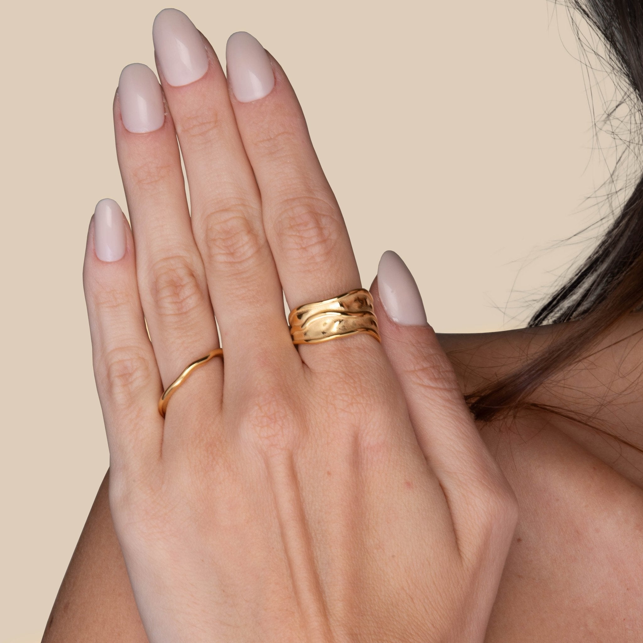 Wave Band Stacker Ring - Camile & Stone